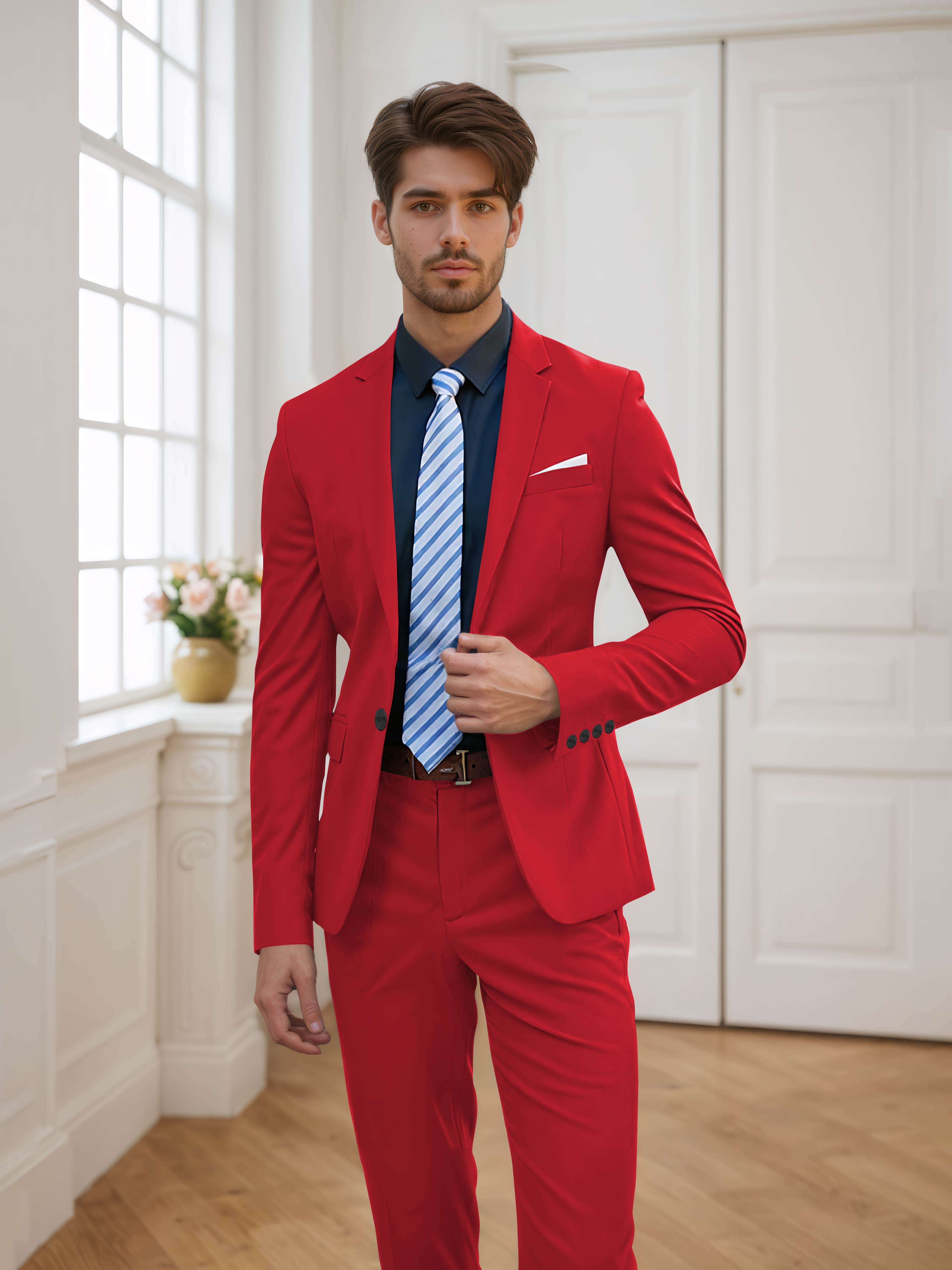 Men's One Button 2 Pieces Wedding Suits UK