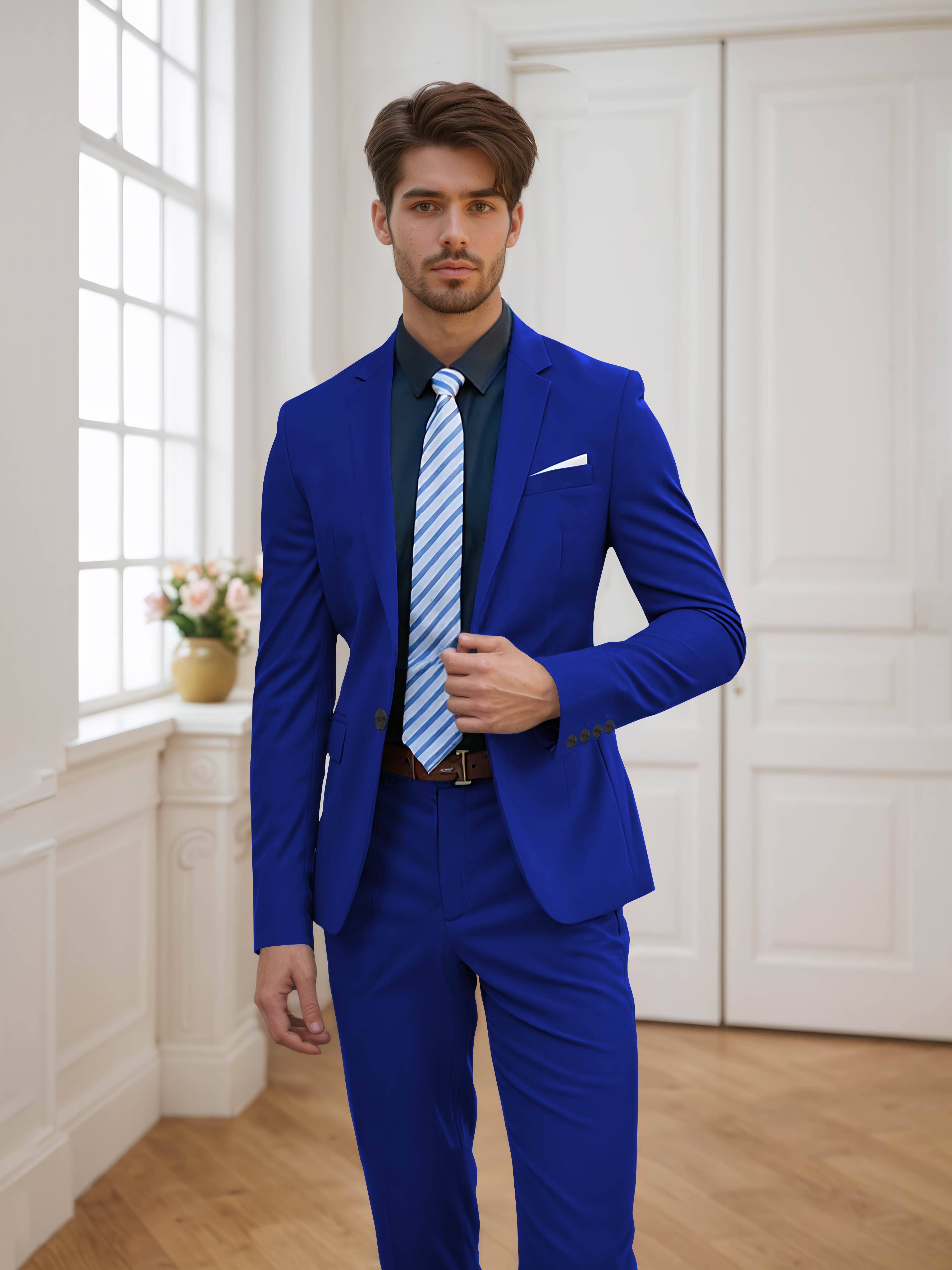 Men's One Button 2 Pieces Wedding Suits UK