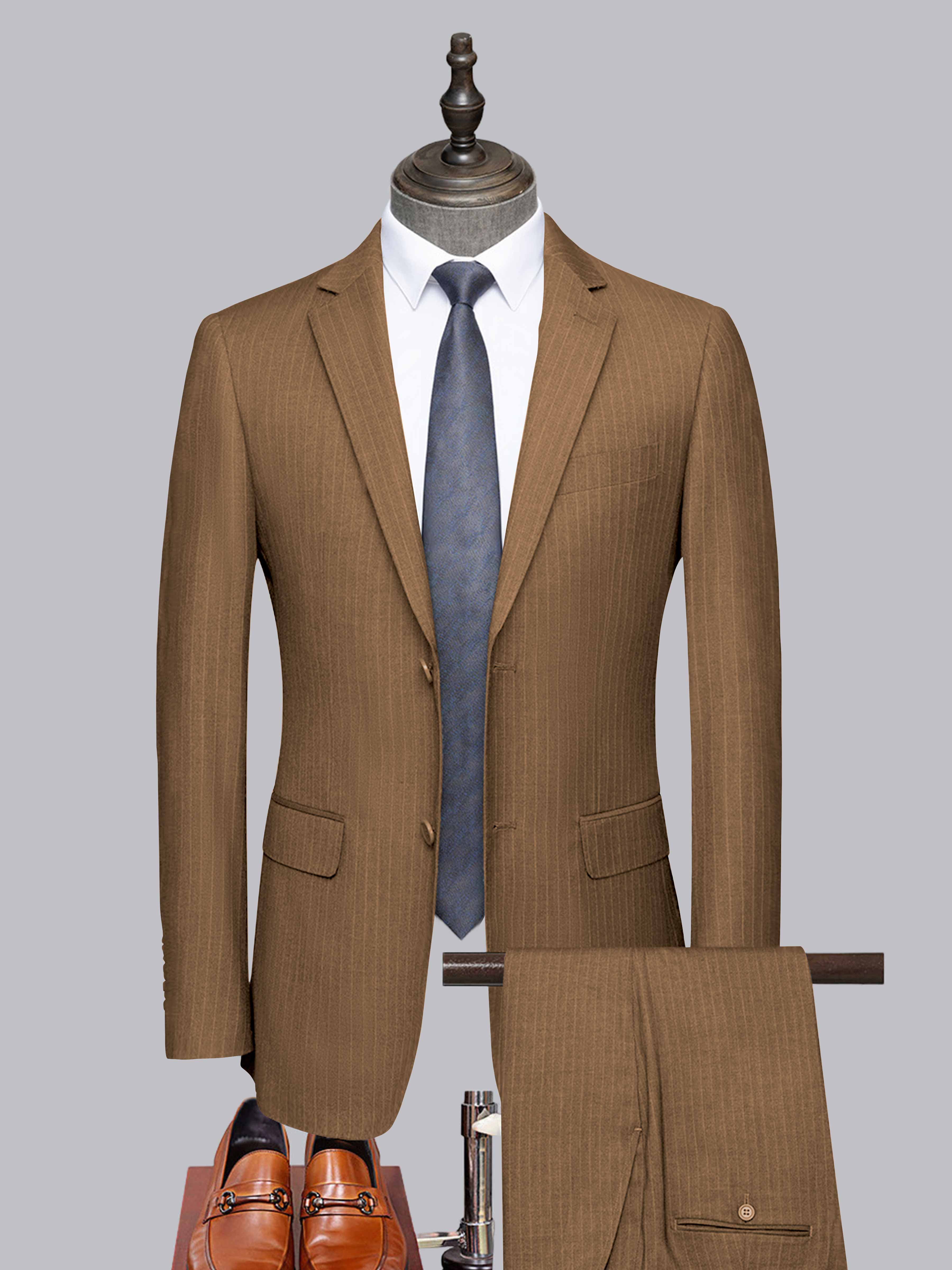 Men's Tailored Fit Two-Buttons 2 Pieces Formal Suits UK