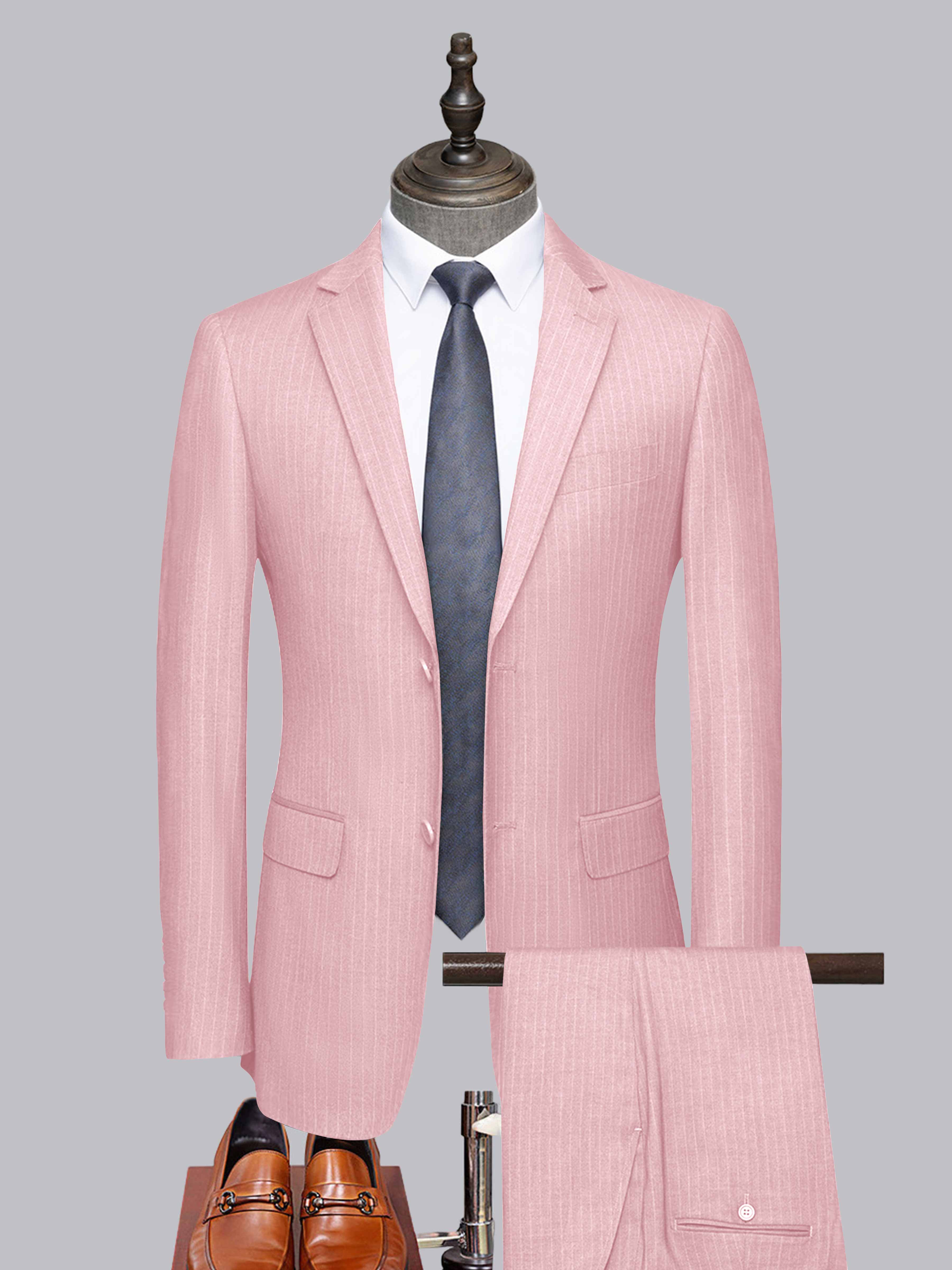 Men's Tailored Fit Two-Buttons 2 Pieces Formal Suits UK