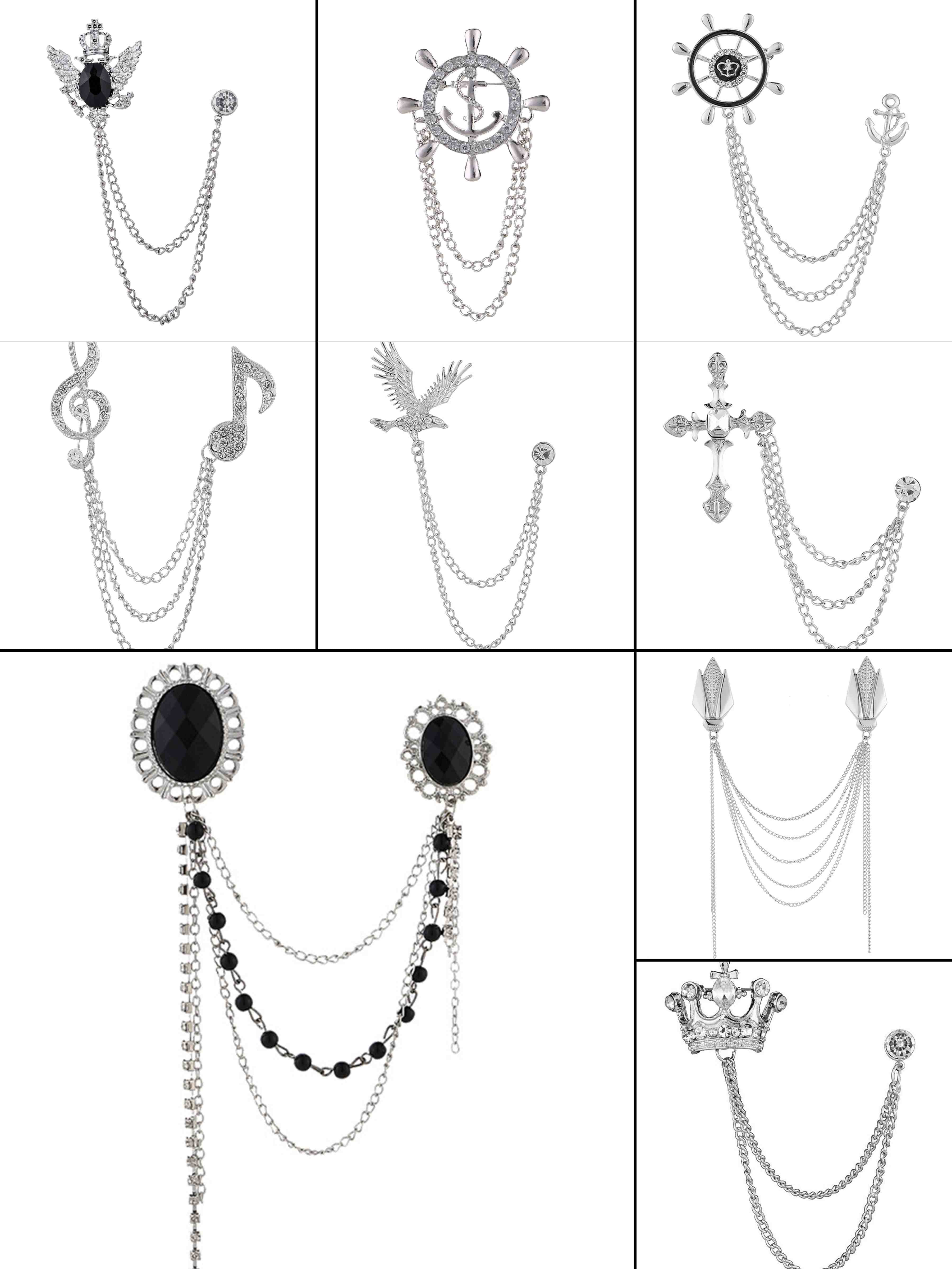 Modern Sliver Men's Brooches & Lapel Pins UK