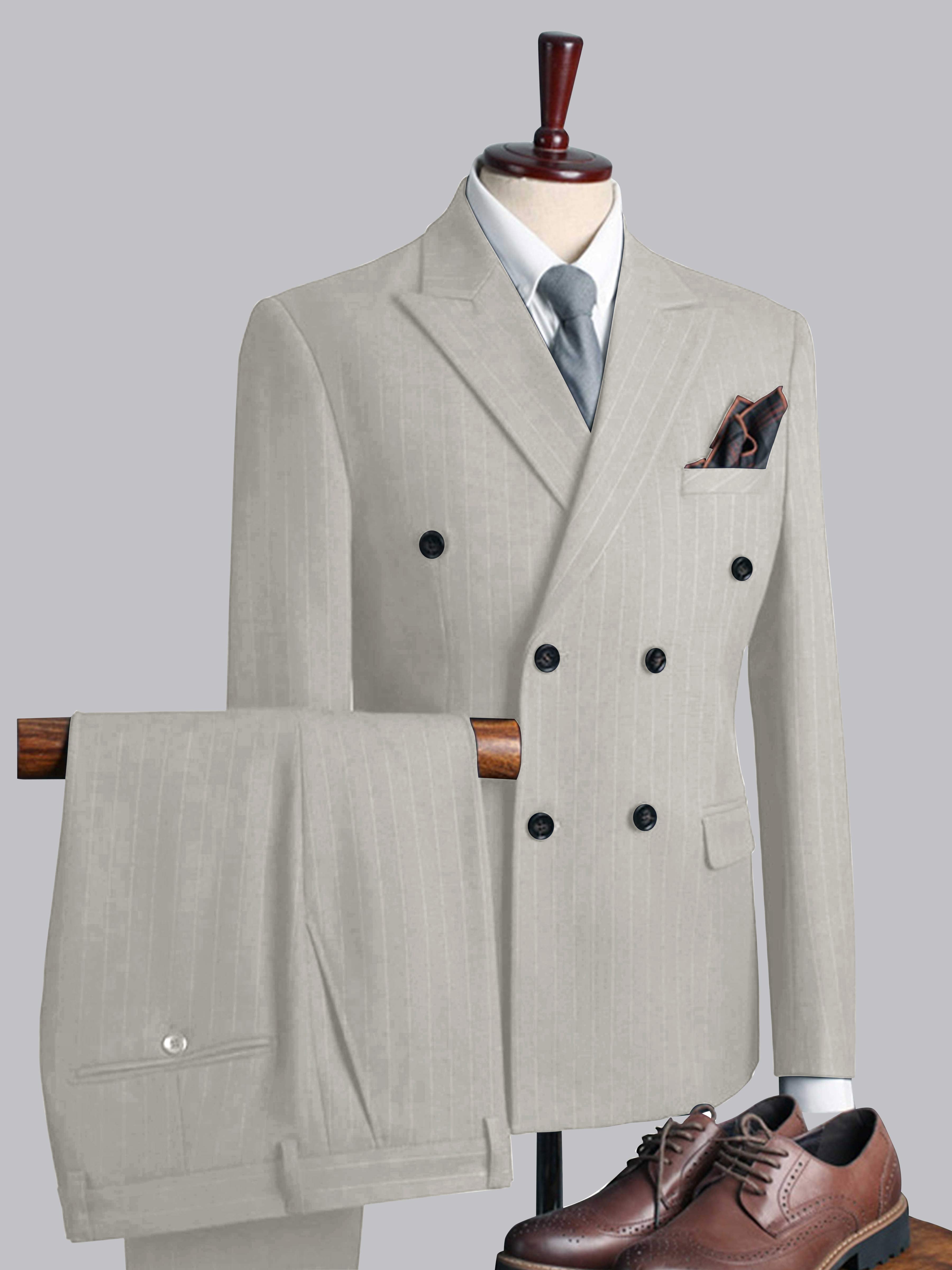 Men's Casual Double Breasted Solid Color 3 Pieces Wedding Suits