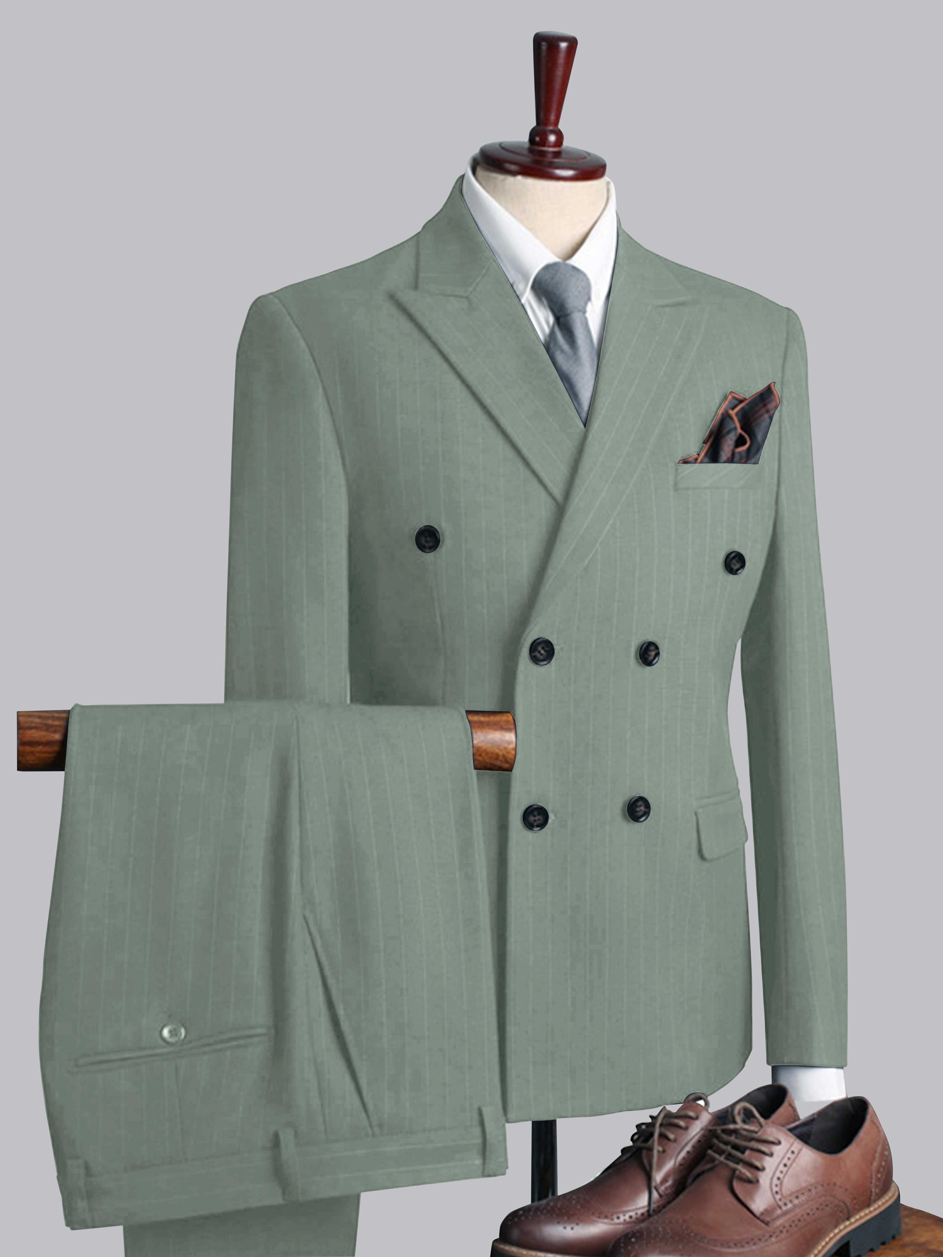 Men's Casual Double Breasted Solid Color 3 Pieces Wedding Suits