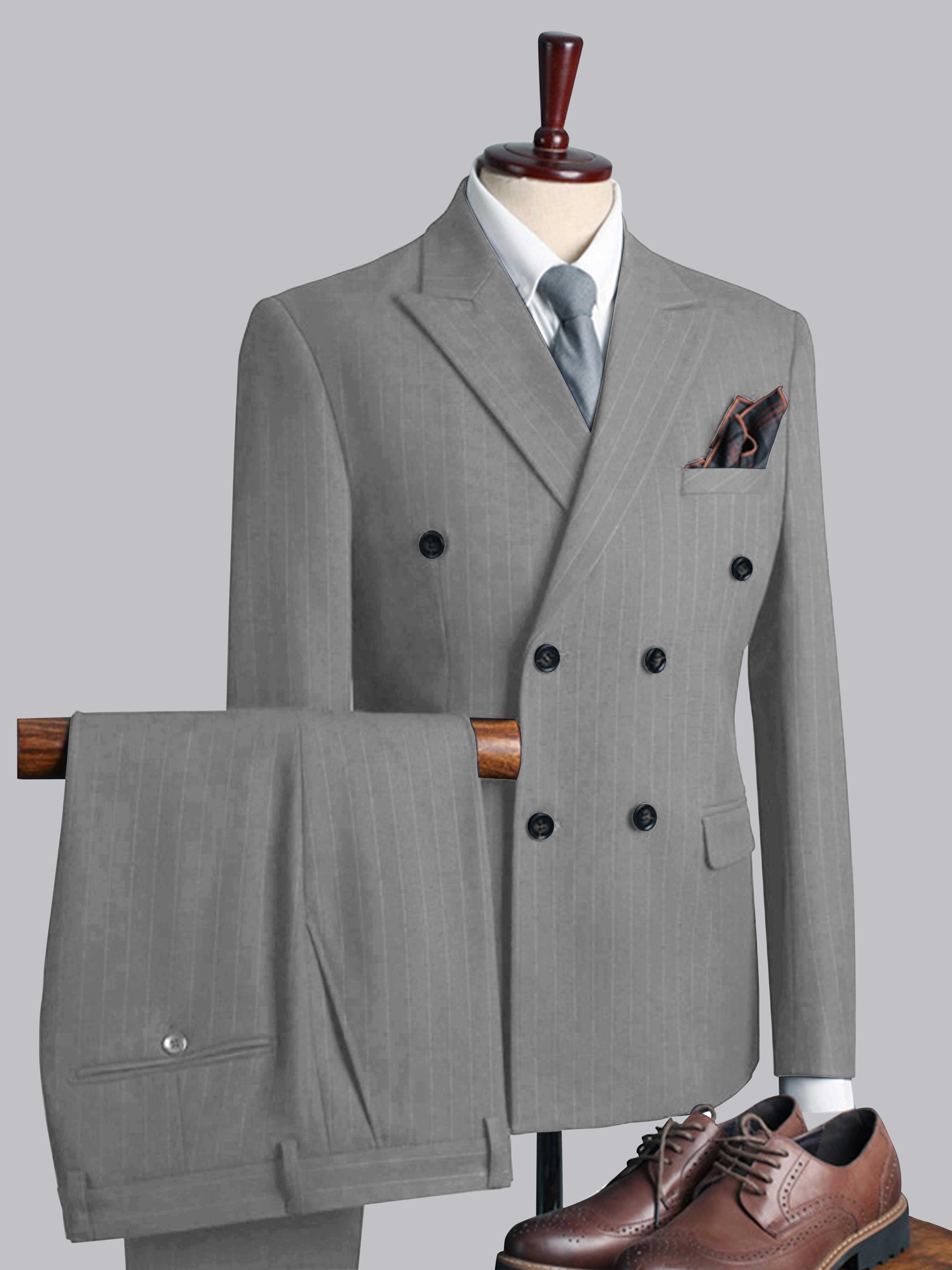 Men's Casual Double Breasted Solid Color 3 Pieces Wedding Suits