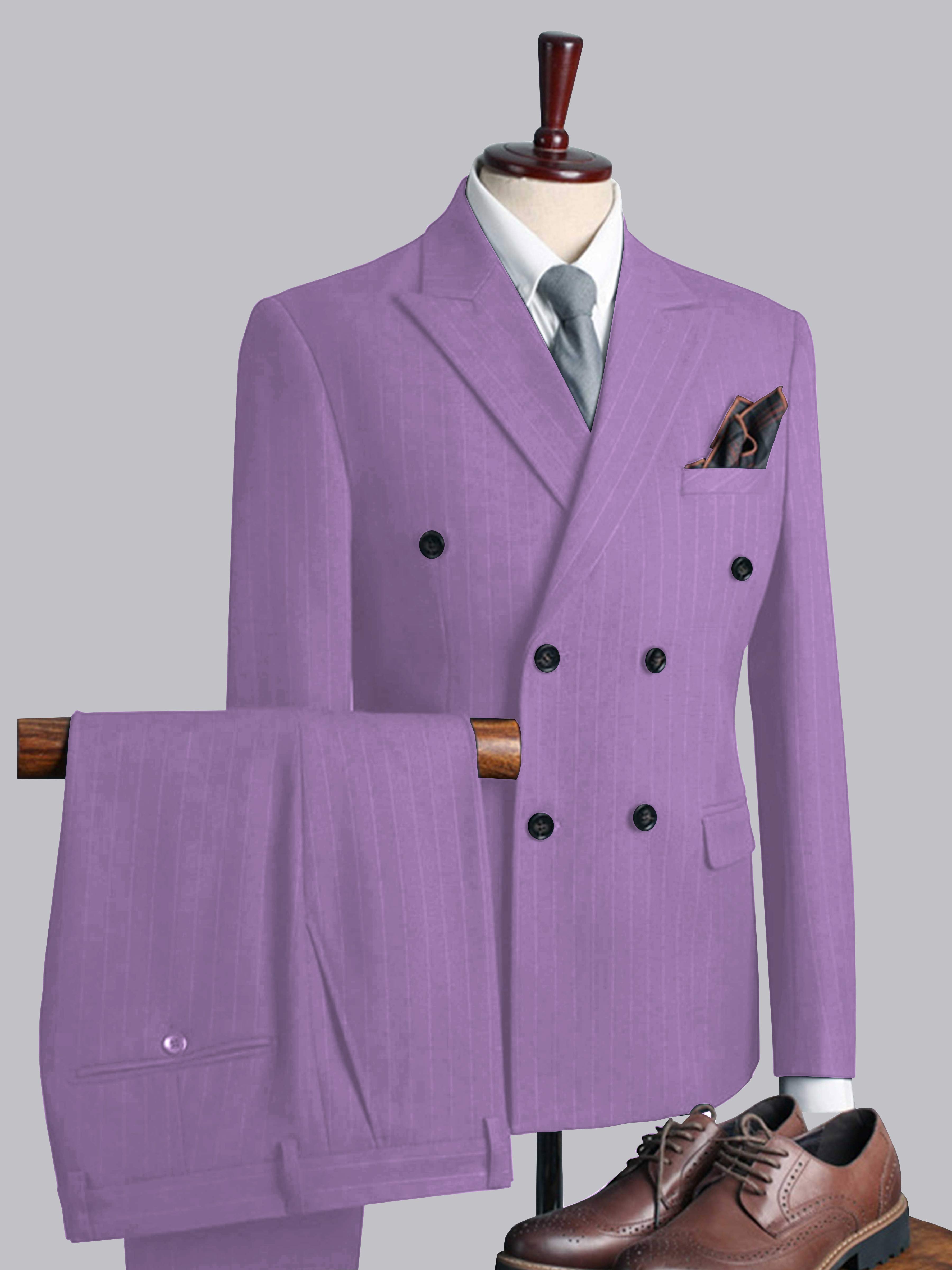 Men's Casual Double Breasted Solid Color 3 Pieces Wedding Suits