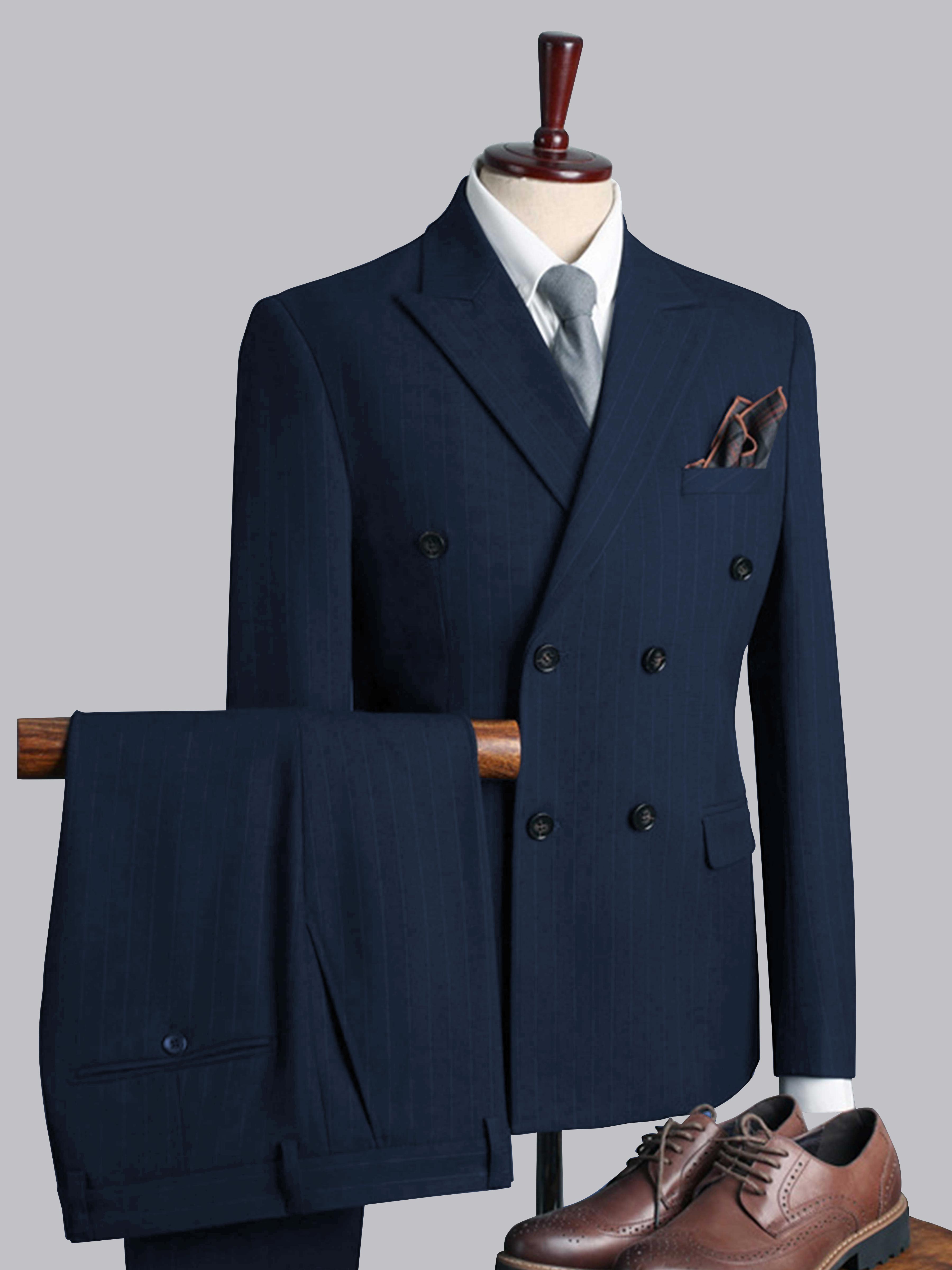 Men's Casual Double Breasted Solid Color 3 Pieces Wedding Suits