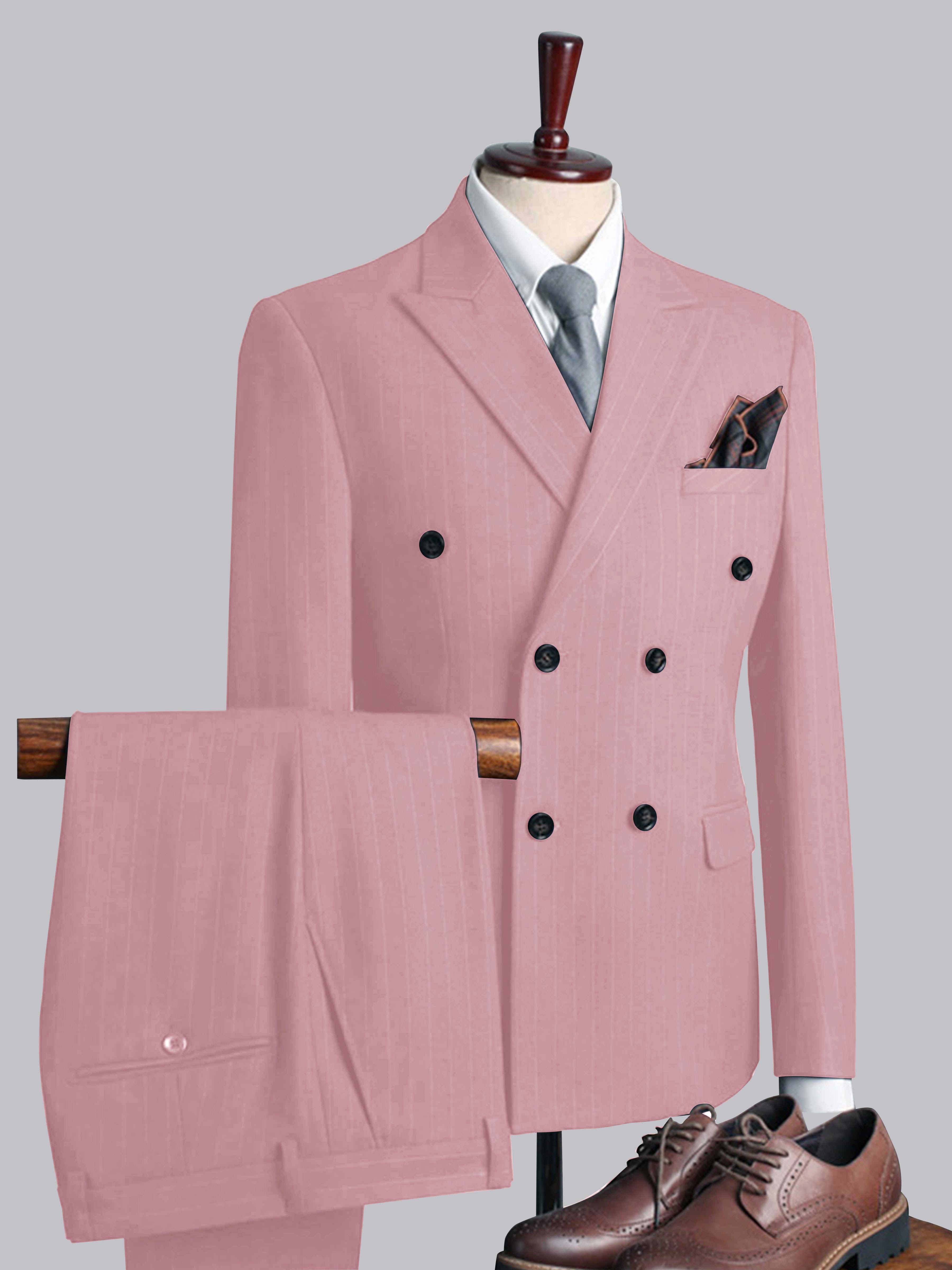 Men's Casual Double Breasted Solid Color 3 Pieces Wedding Suits