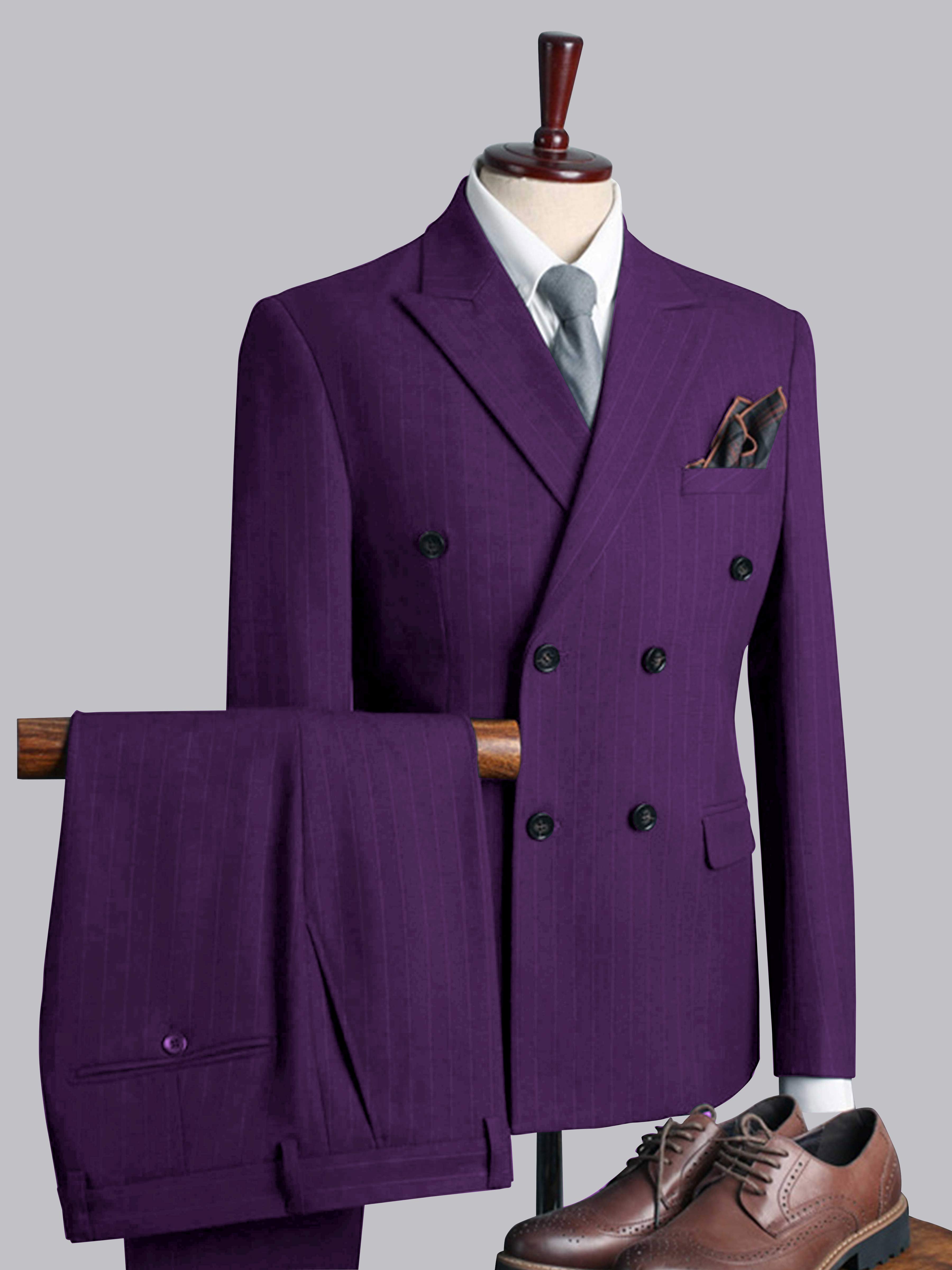 Men's Casual Double Breasted Solid Color 3 Pieces Wedding Suits