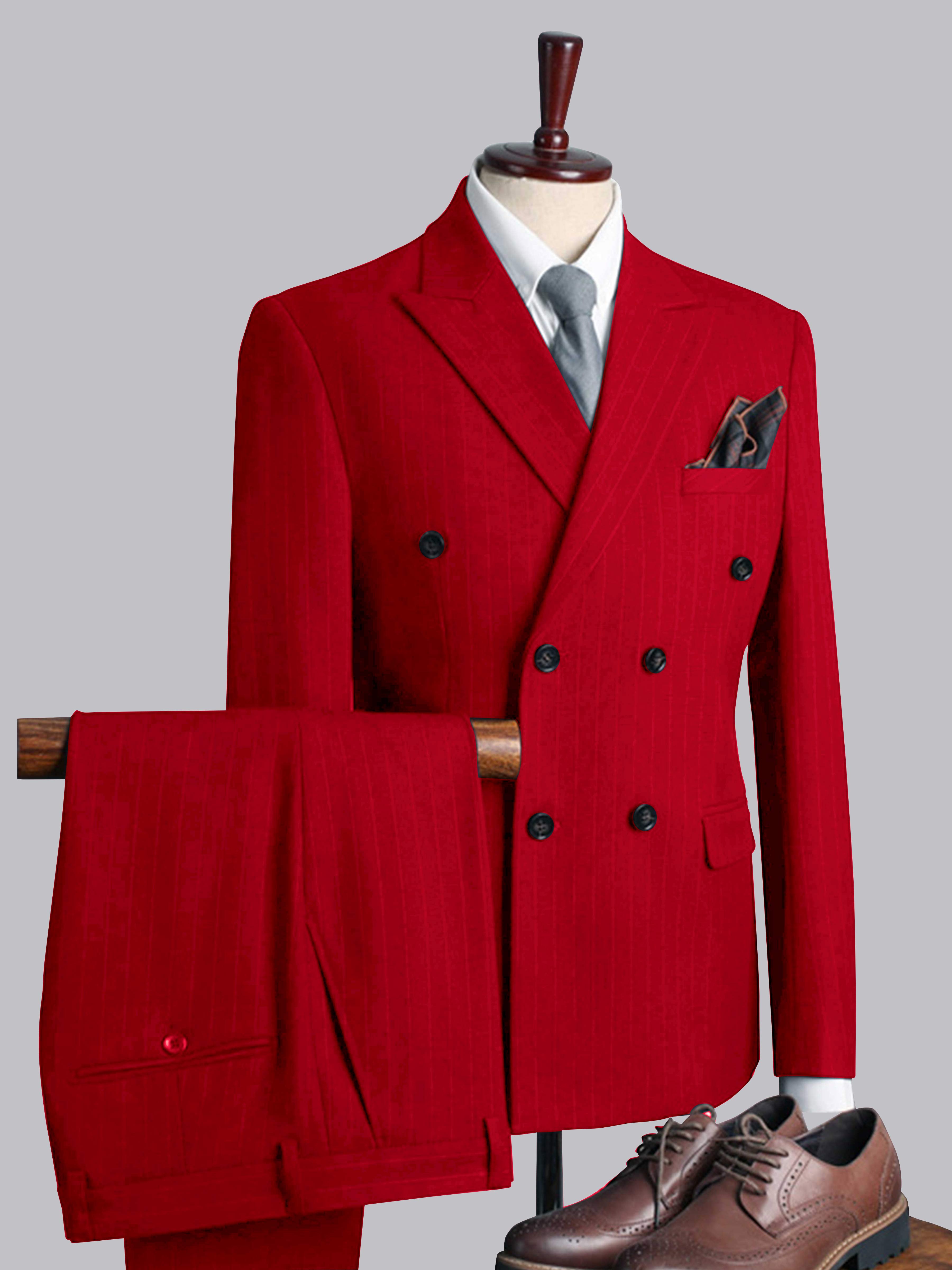 Men's Casual Double Breasted Solid Color 3 Pieces Wedding Suits