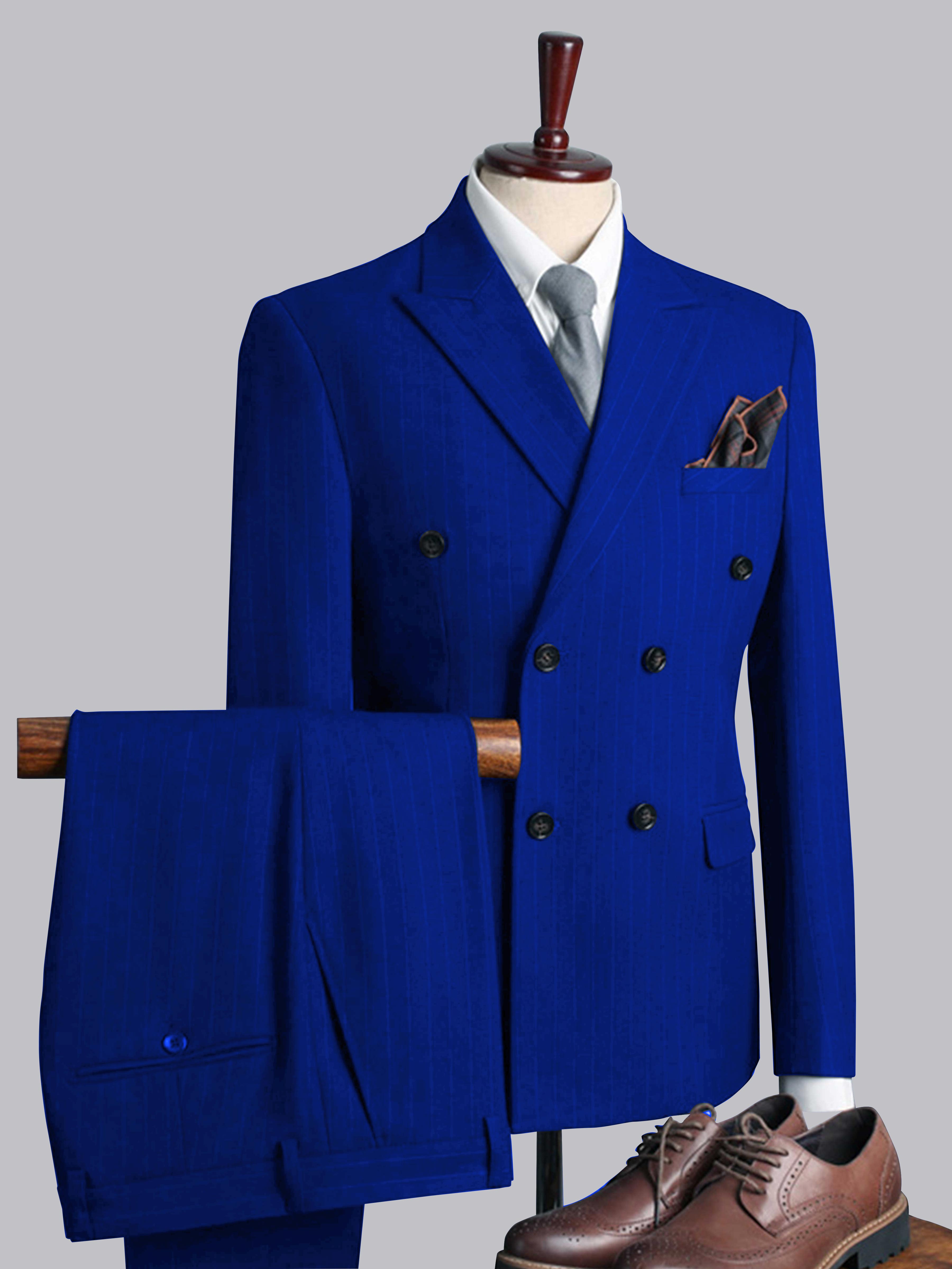 Men's Casual Double Breasted Solid Color 3 Pieces Wedding Suits