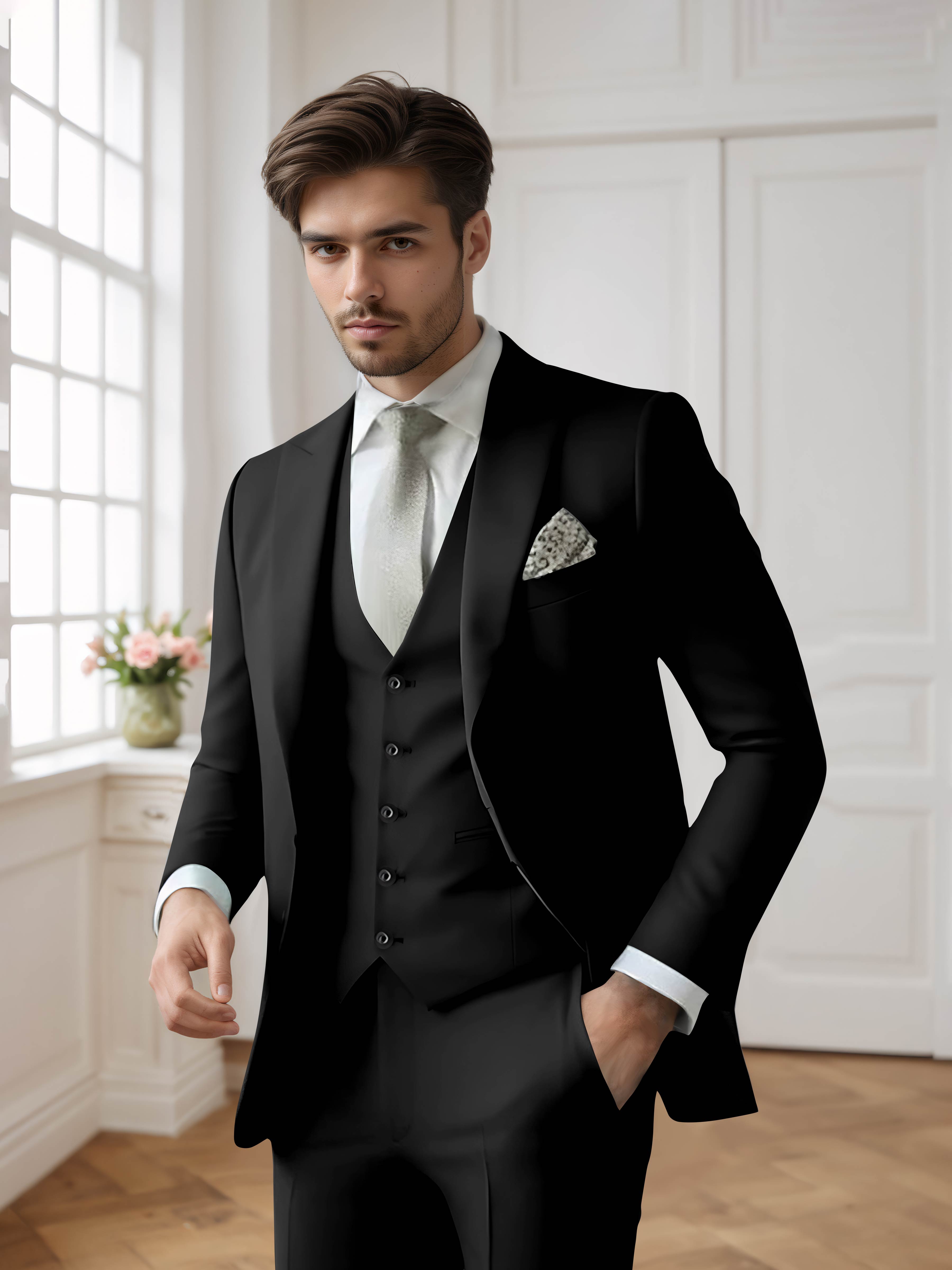 Men's Single Breasted One-Button 3 Pieces Formal Suits