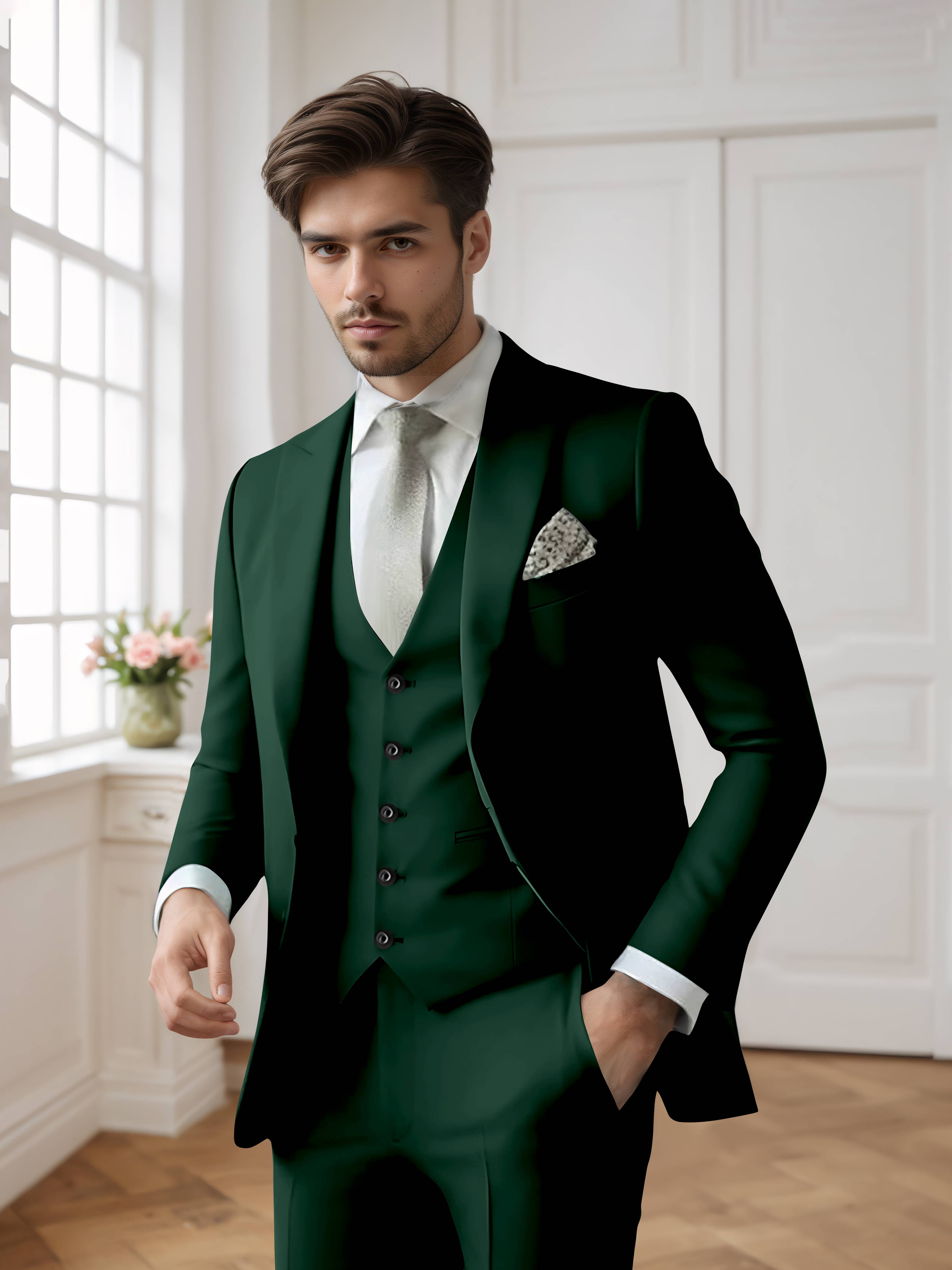 Men's Single Breasted One-Button 3 Pieces Formal Suits