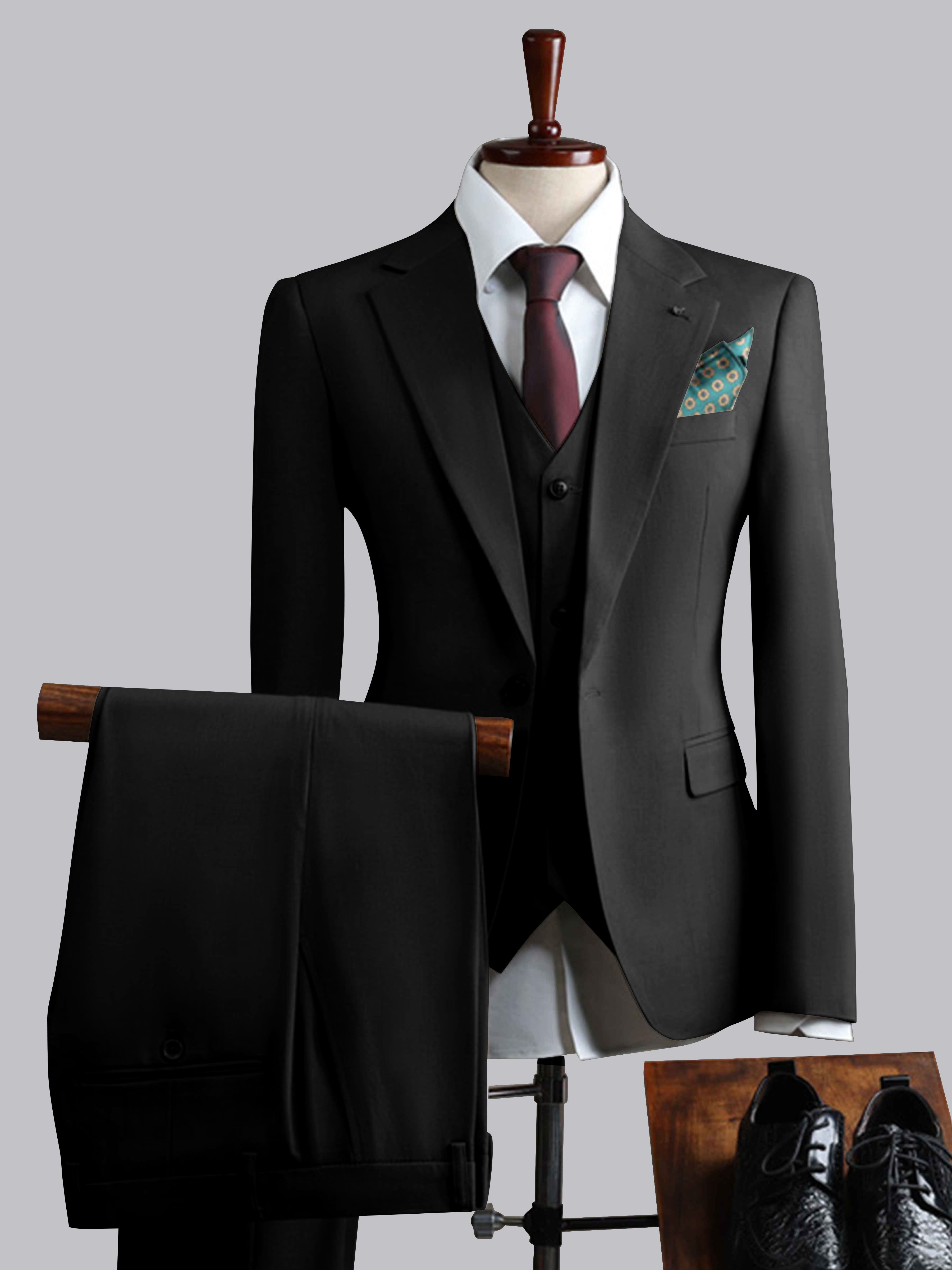 Men's Slim Fit One Button 3 Pieces Formal Suits UK