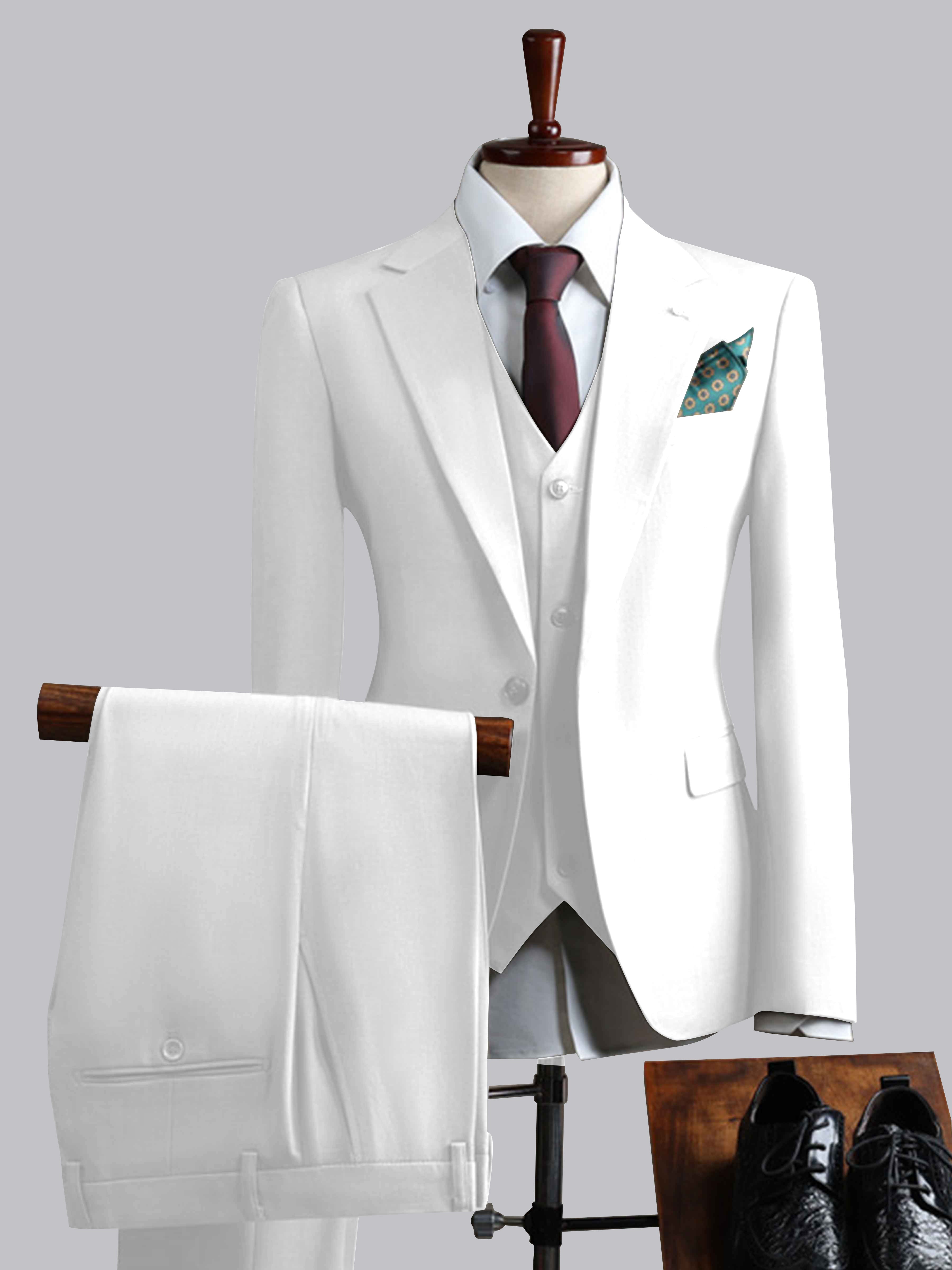 Men's Slim Fit One Button 3 Pieces Formal Suits UK