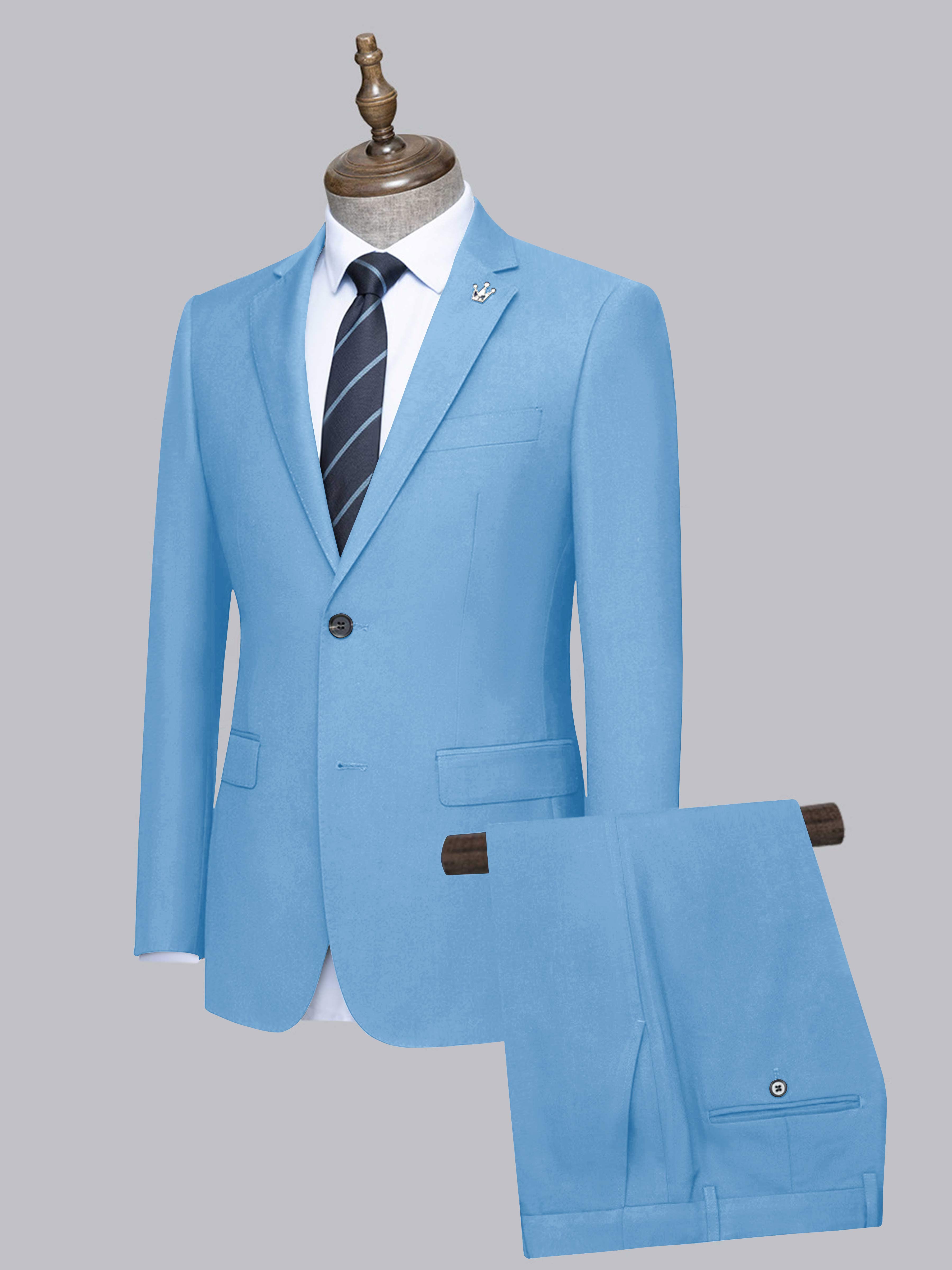 Men's Slim Fit Two-Buttons 2 Pieces Wedding Suits UK