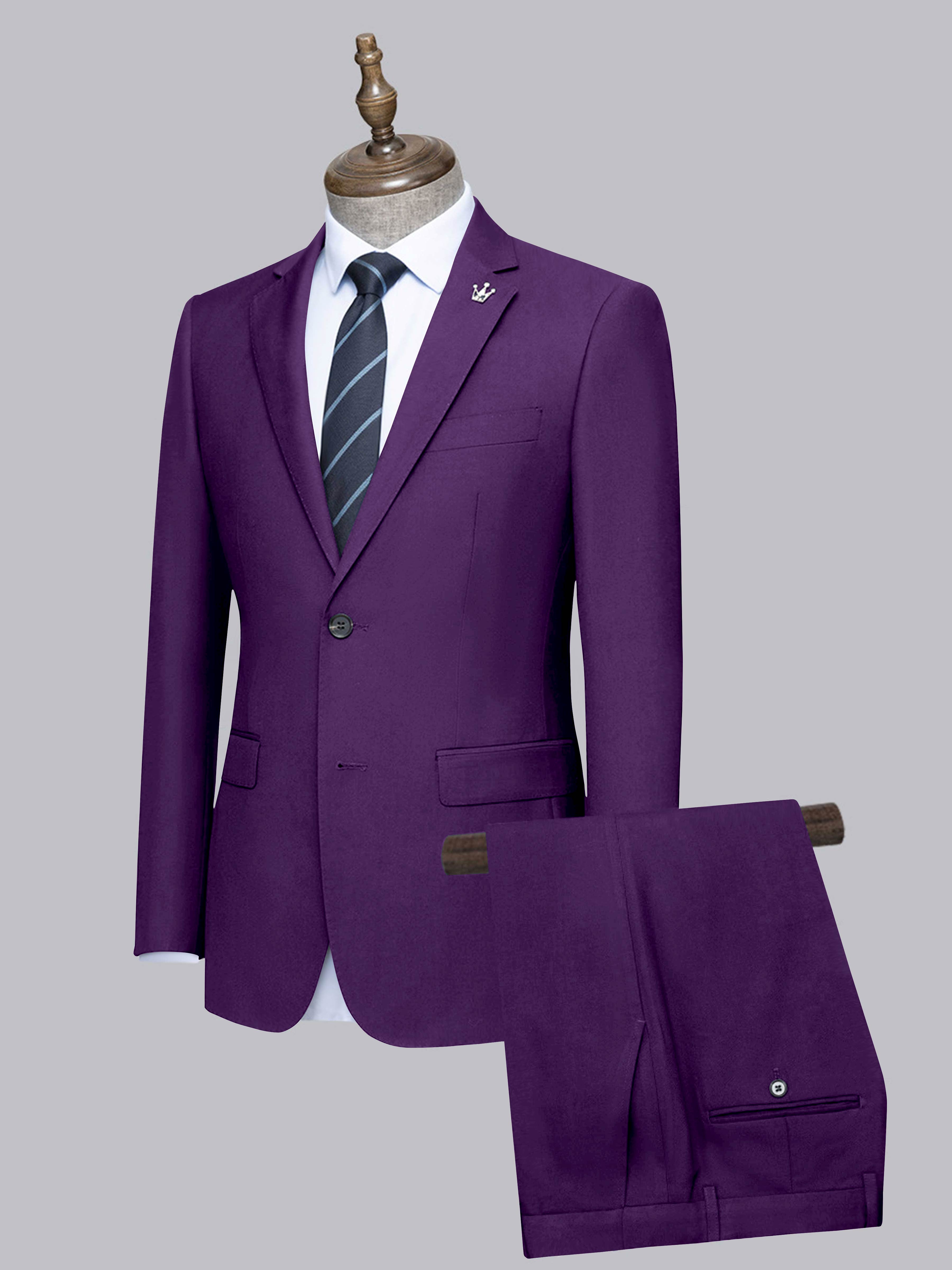Men's Slim Fit Two-Buttons 2 Pieces Wedding Suits UK