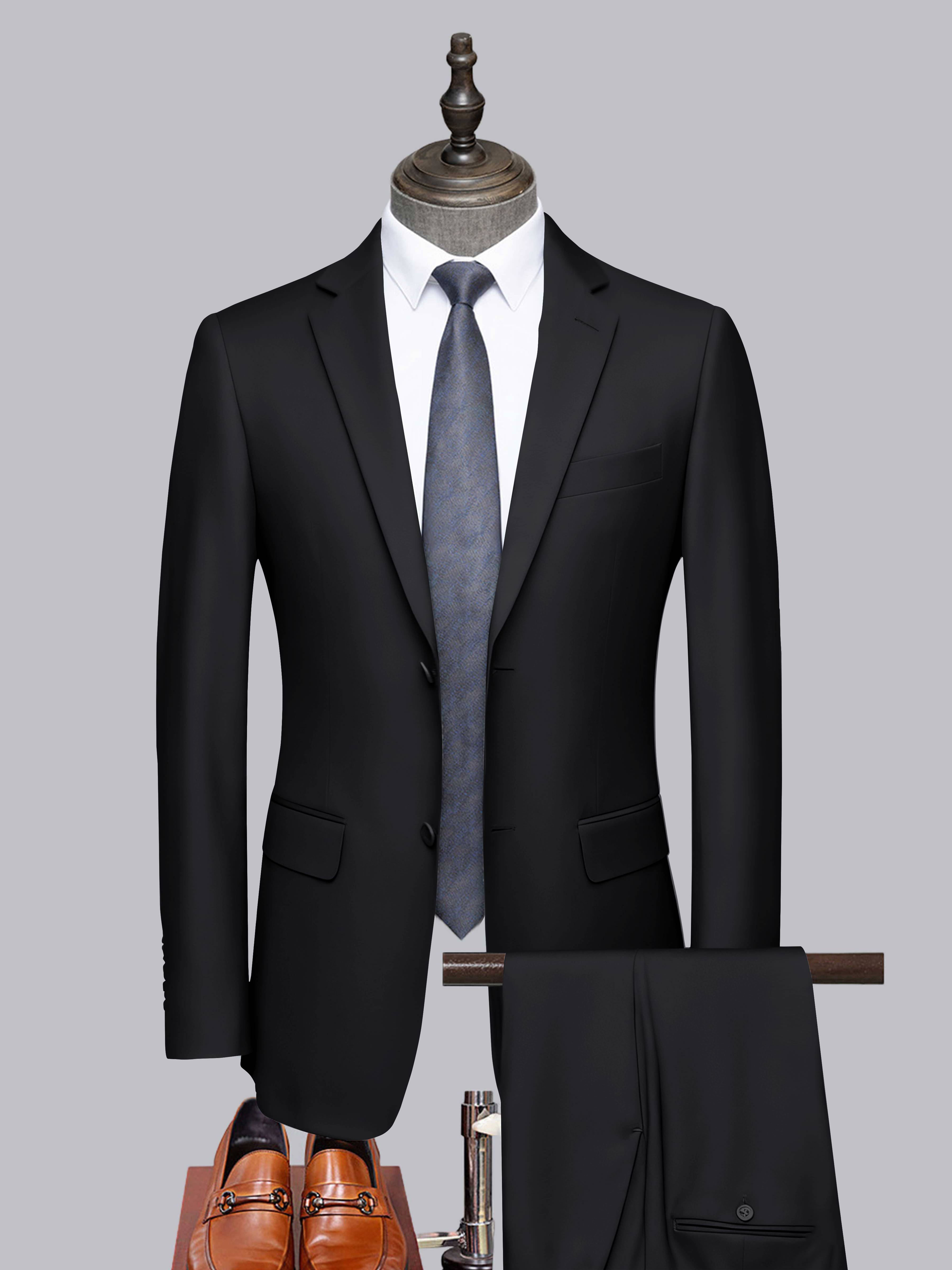 Men's Tailored Fit Two-Buttons 2 Pieces Formal Suits UK