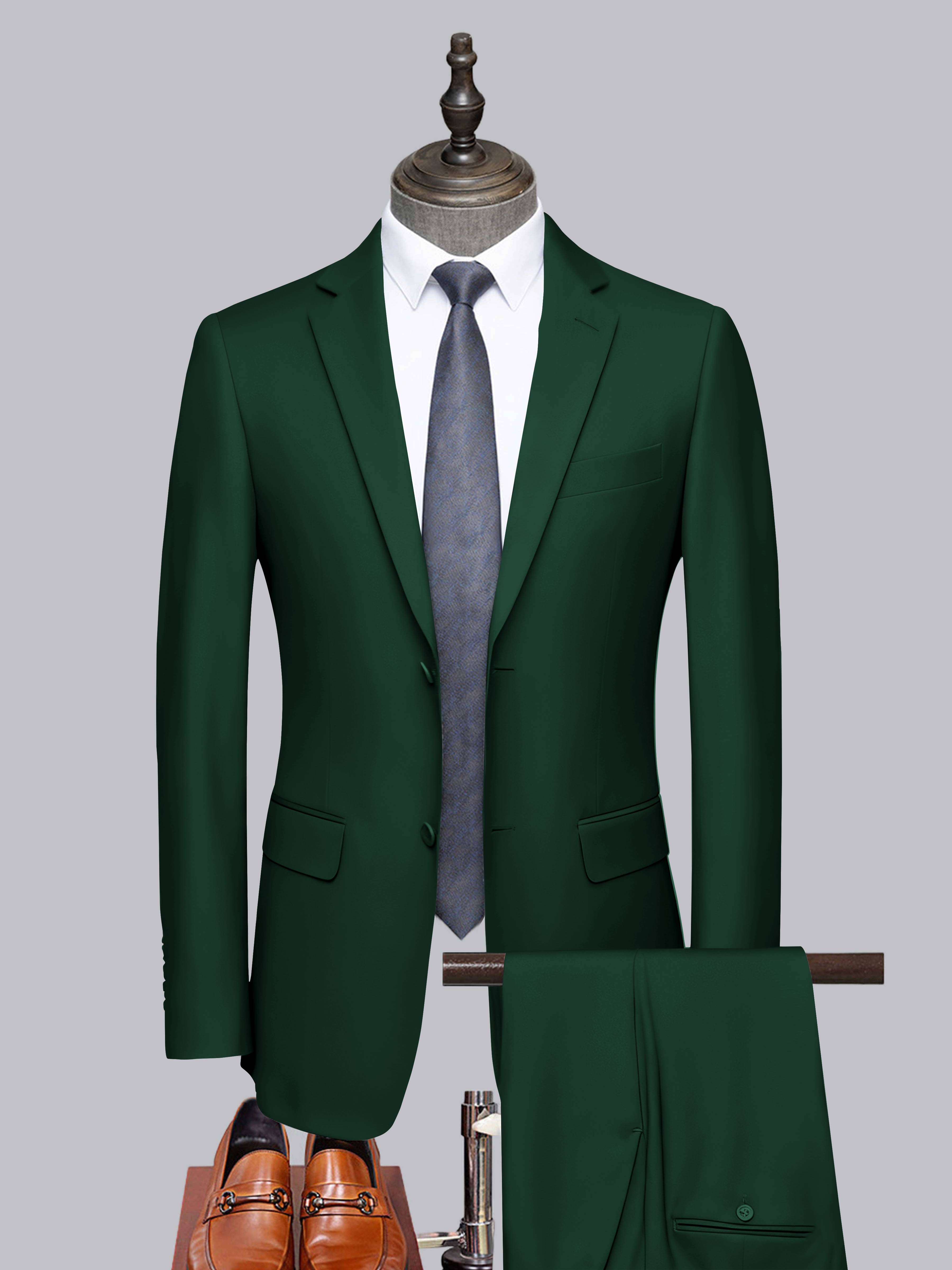 Men's Tailored Fit Two-Buttons 2 Pieces Formal Suits UK