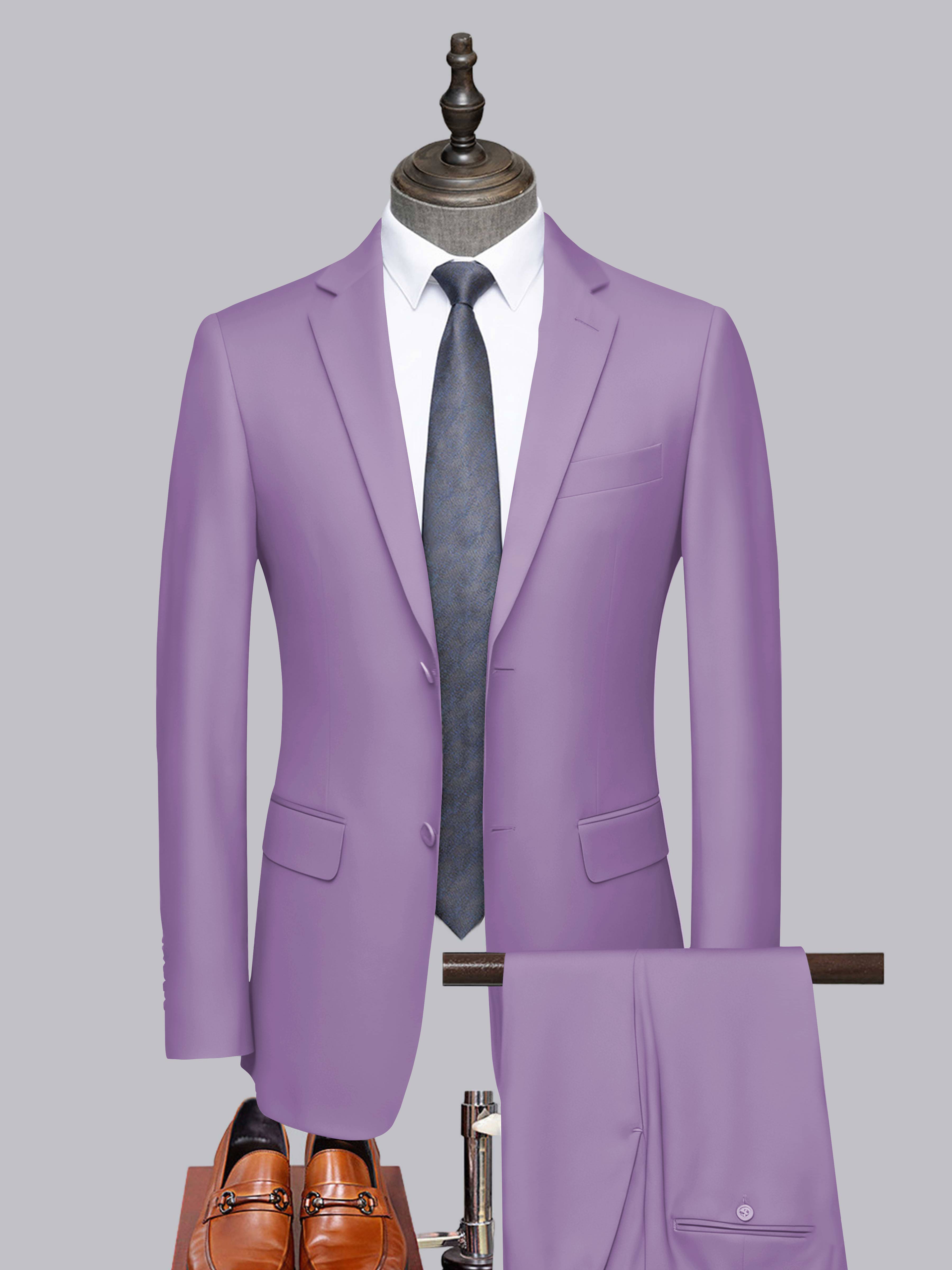 Men's Tailored Fit Two-Buttons 2 Pieces Formal Suits UK