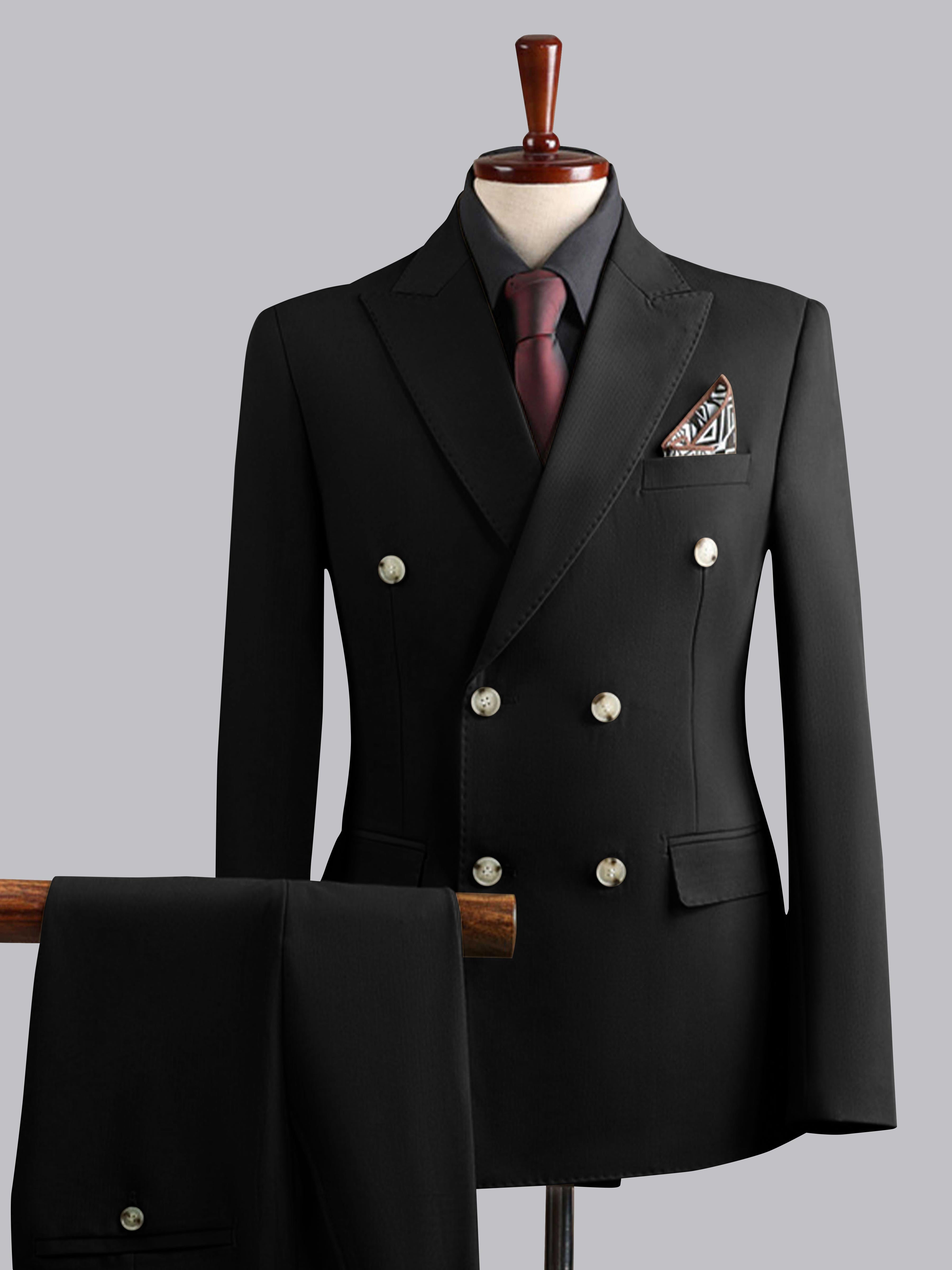 Modern Men's Tailored Fit Double Breasted 3 Pieces Wedding Suits UK