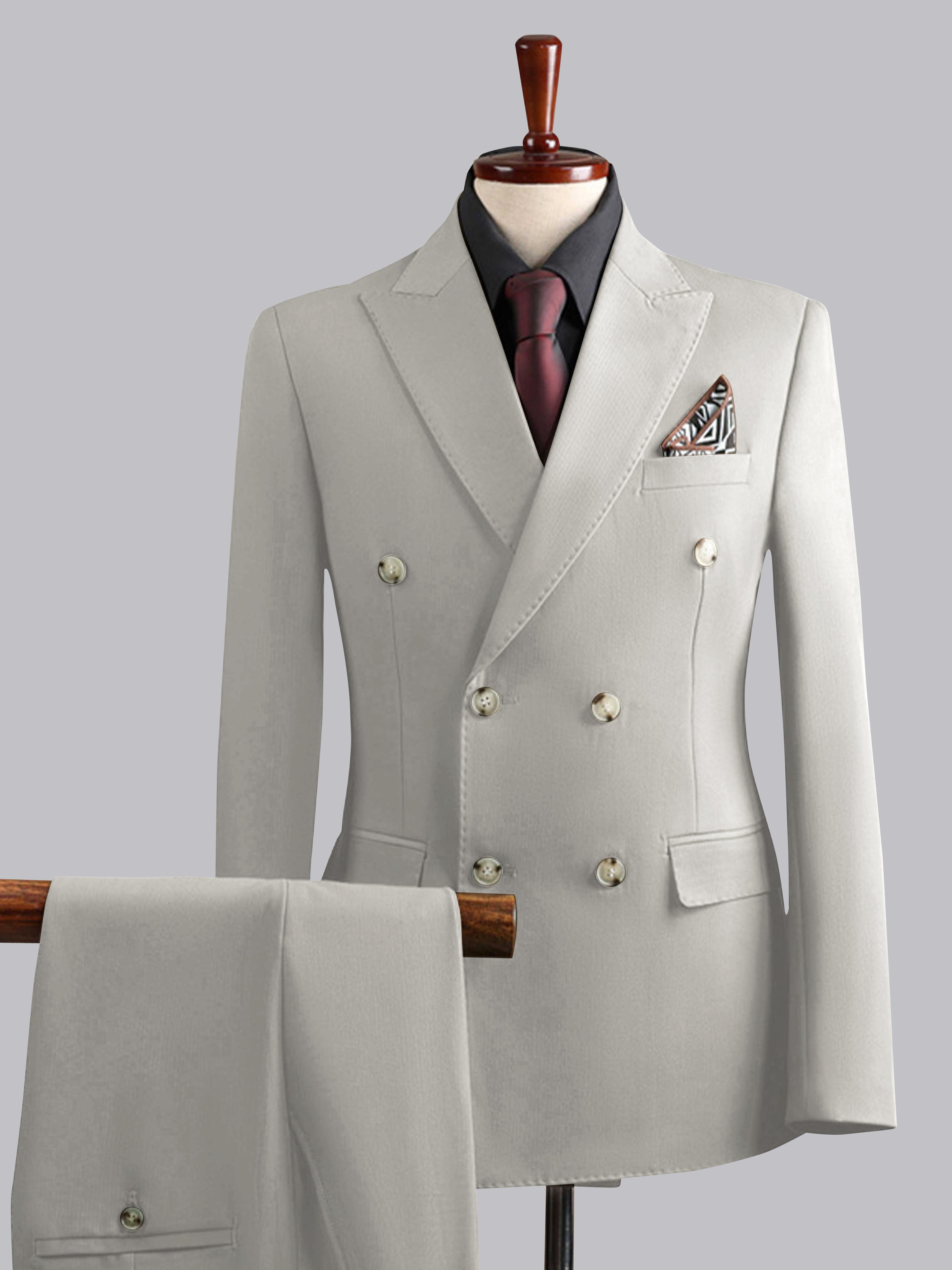 Modern Men's Tailored Fit Double Breasted 3 Pieces Wedding Suits UK