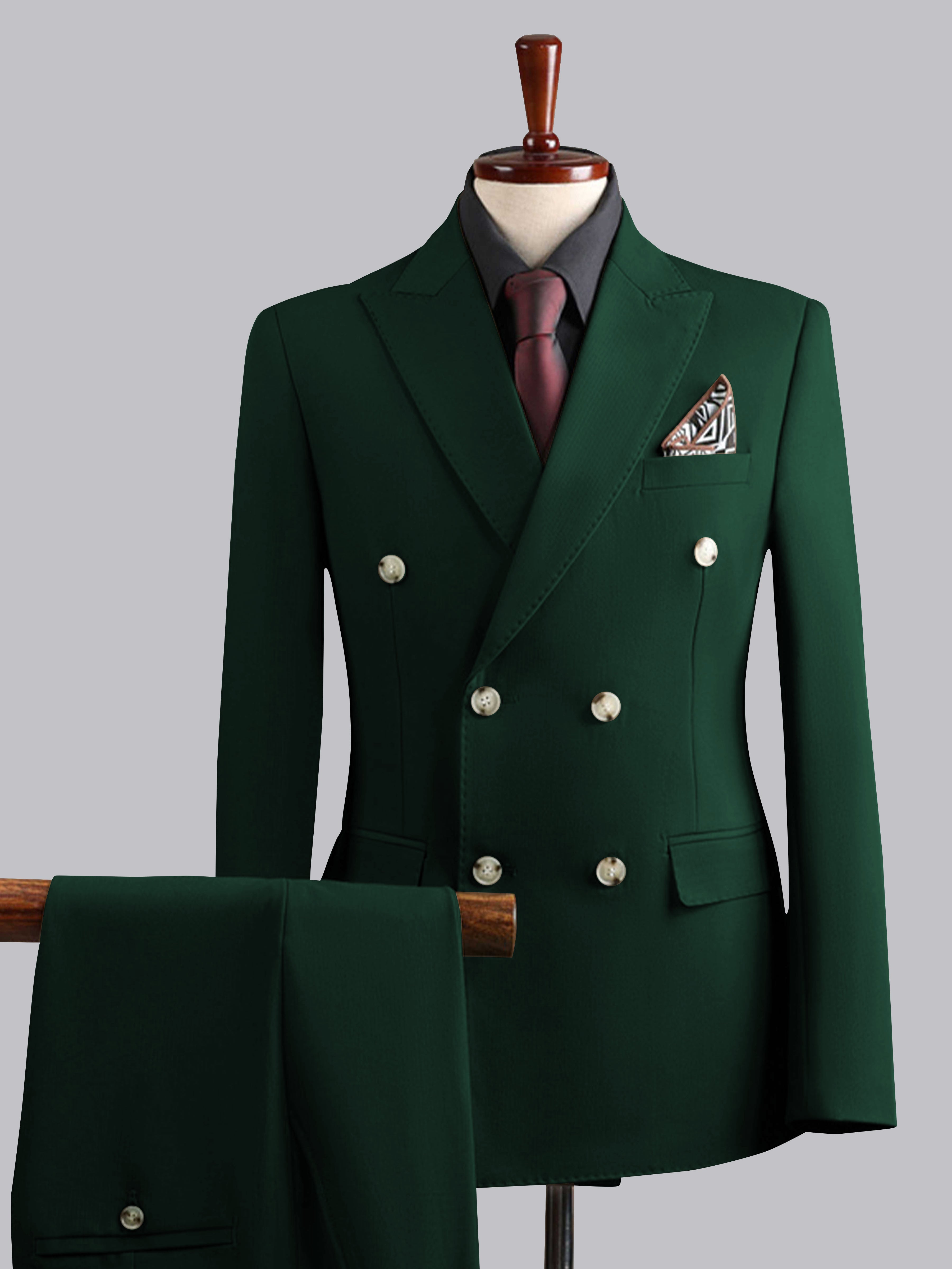 Modern Men's Tailored Fit Double Breasted 3 Pieces Wedding Suits UK