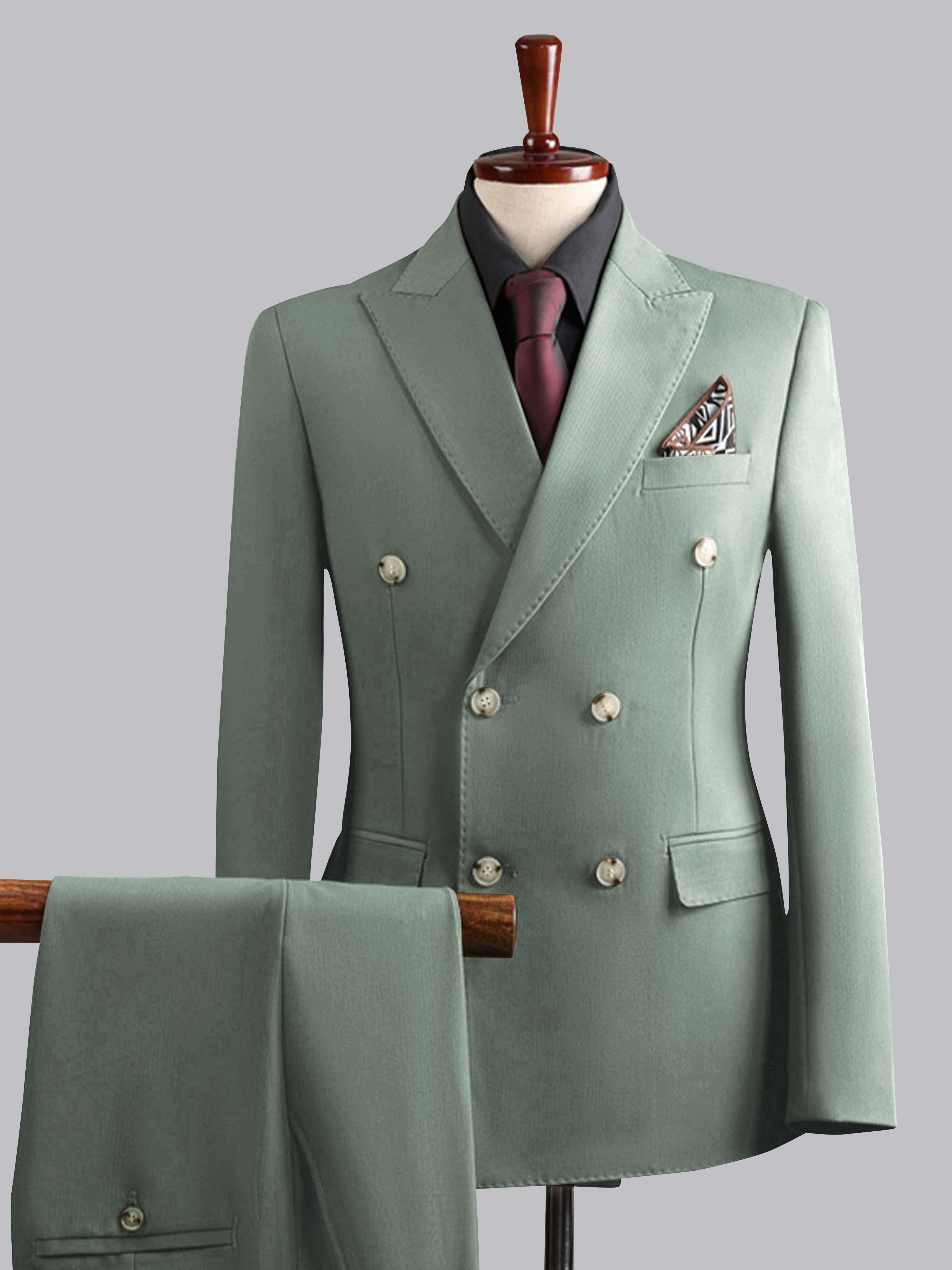 Modern Men's Tailored Fit Double Breasted 3 Pieces Wedding Suits UK