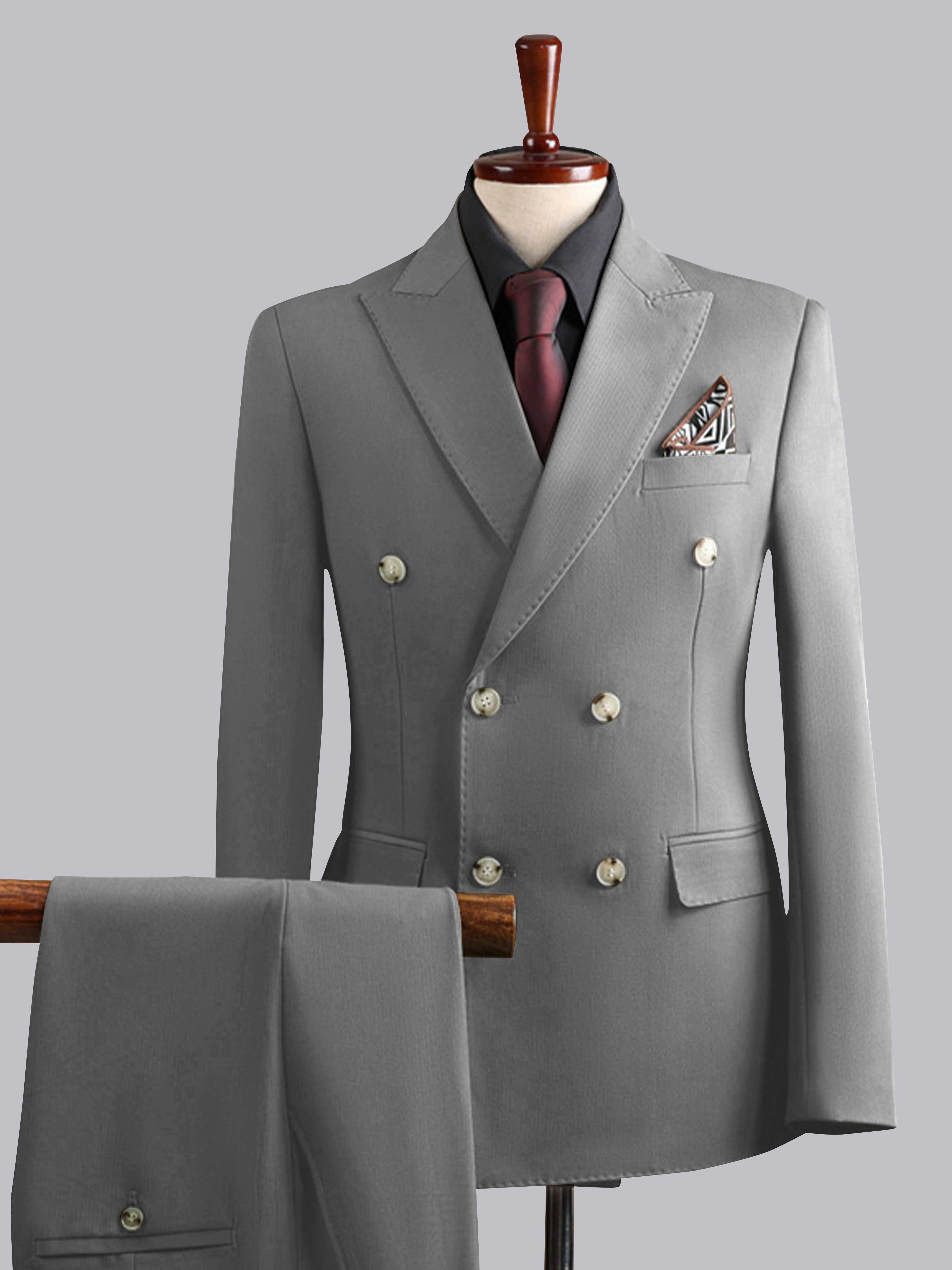 Modern Men's Tailored Fit Double Breasted 3 Pieces Wedding Suits UK