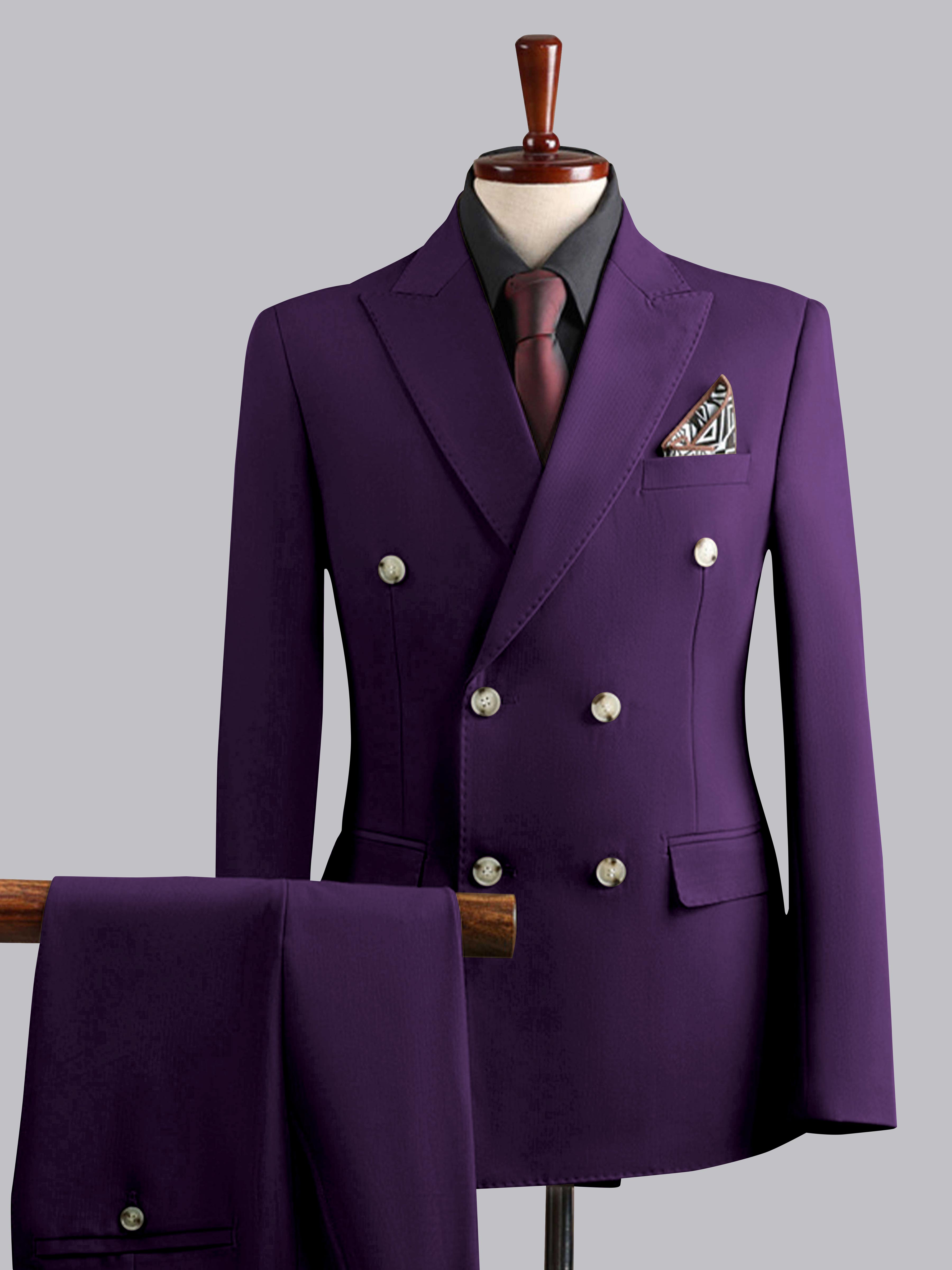 Modern Men's Tailored Fit Double Breasted 3 Pieces Wedding Suits UK