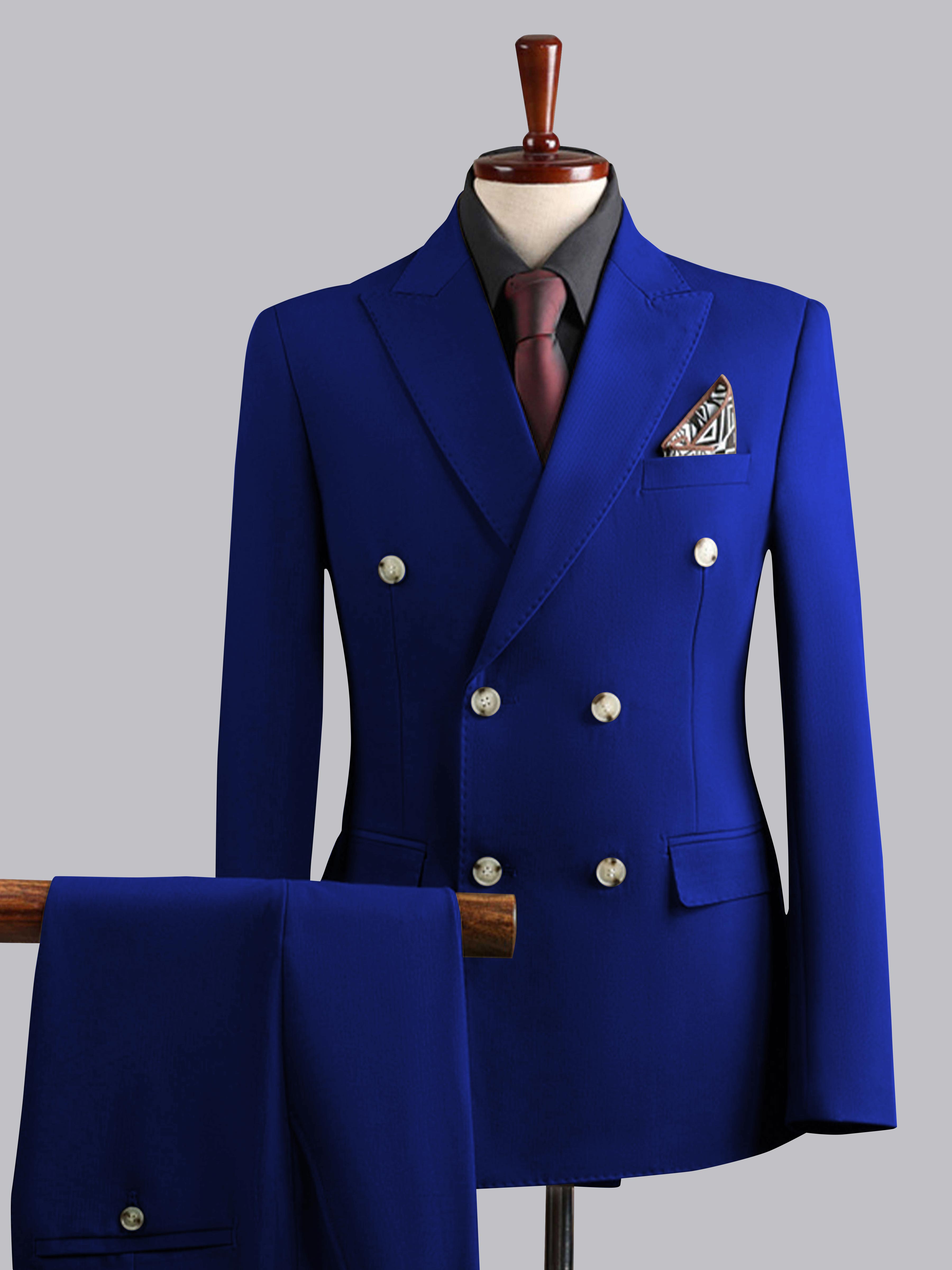 Modern Men's Tailored Fit Double Breasted 3 Pieces Wedding Suits UK