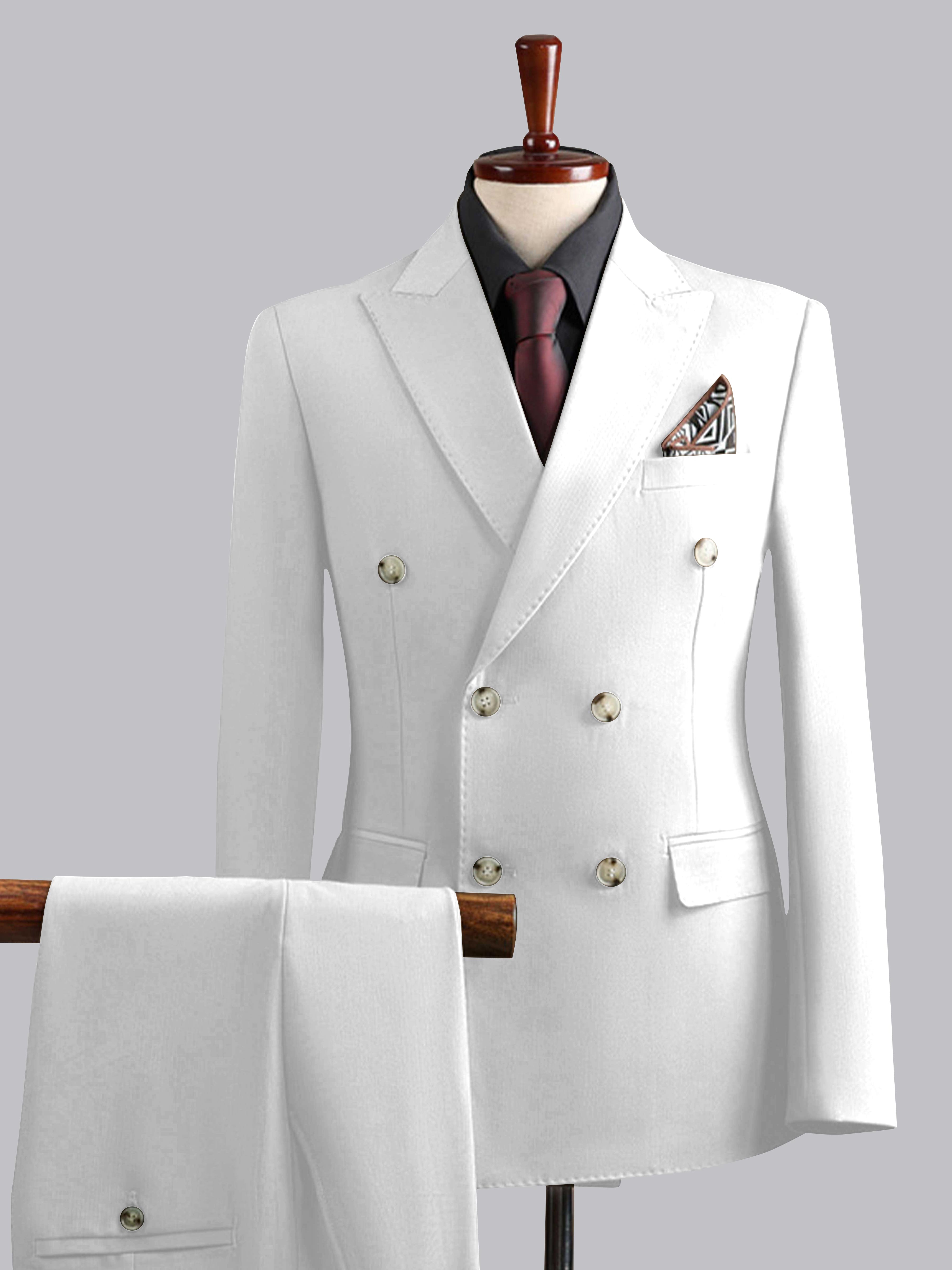 Modern Men's Tailored Fit Double Breasted 3 Pieces Wedding Suits UK
