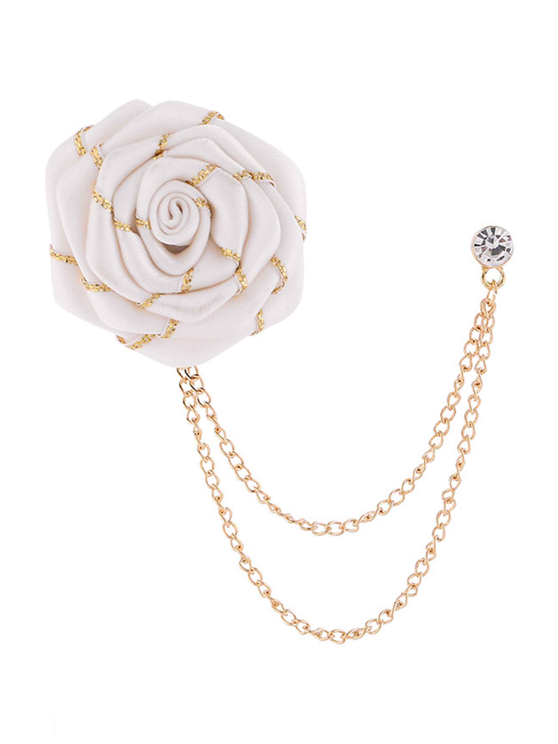 Pomuyoo Trendy Rose Flower Lapel Pins for Men's Suit UK