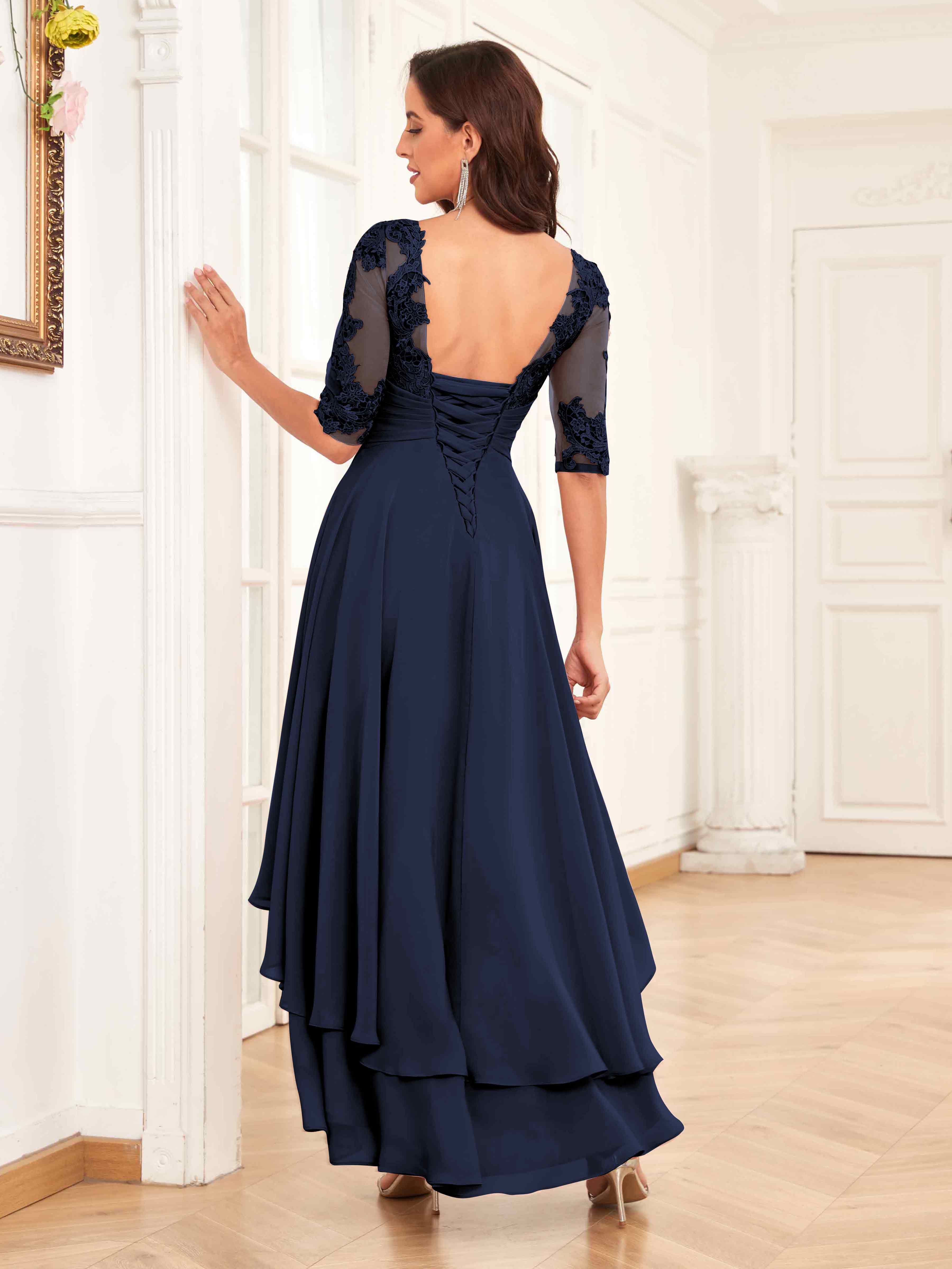 Royal blue mother of the fashion groom dresses