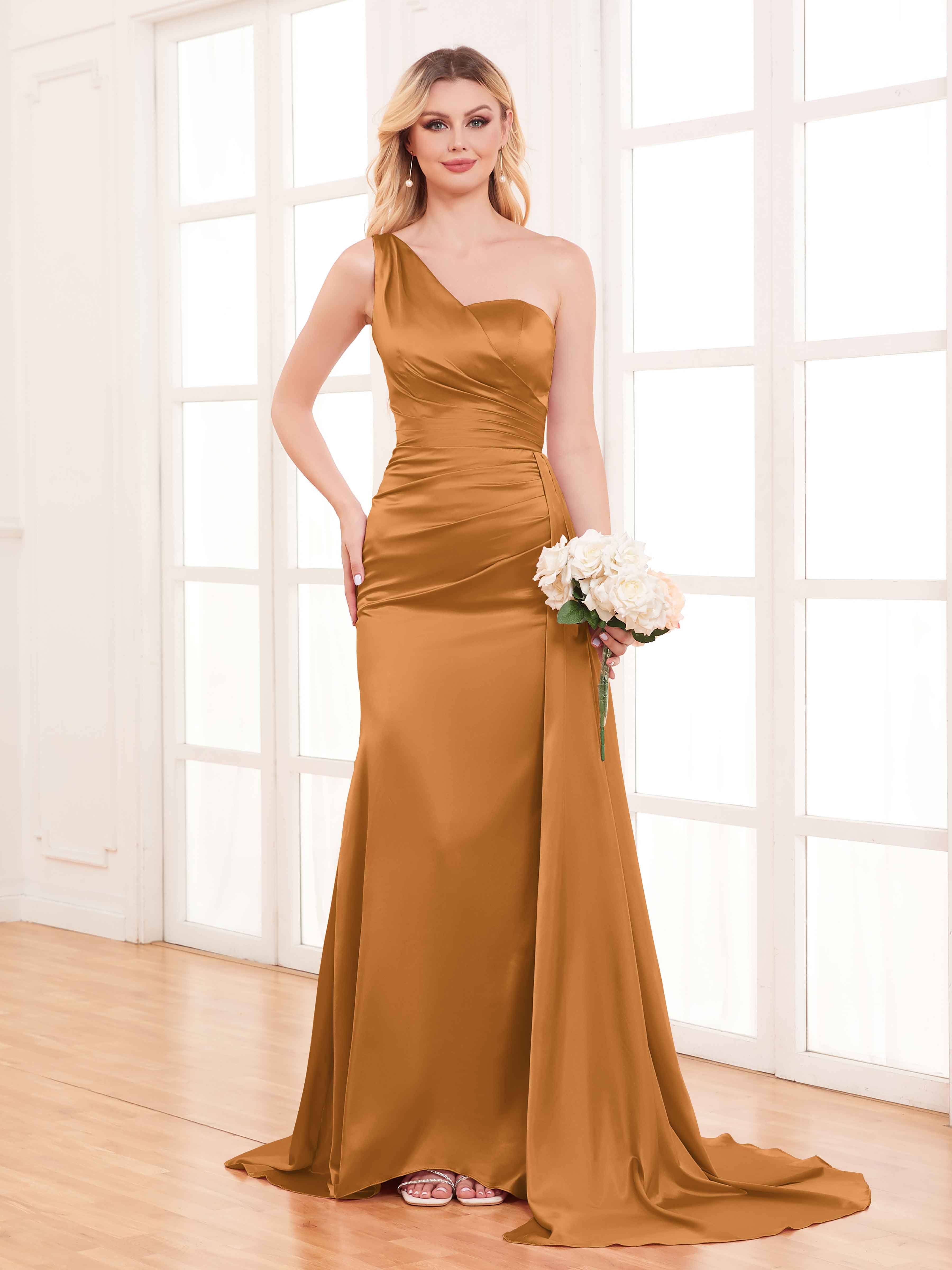 Copper bridesmaid dresses outlet uk