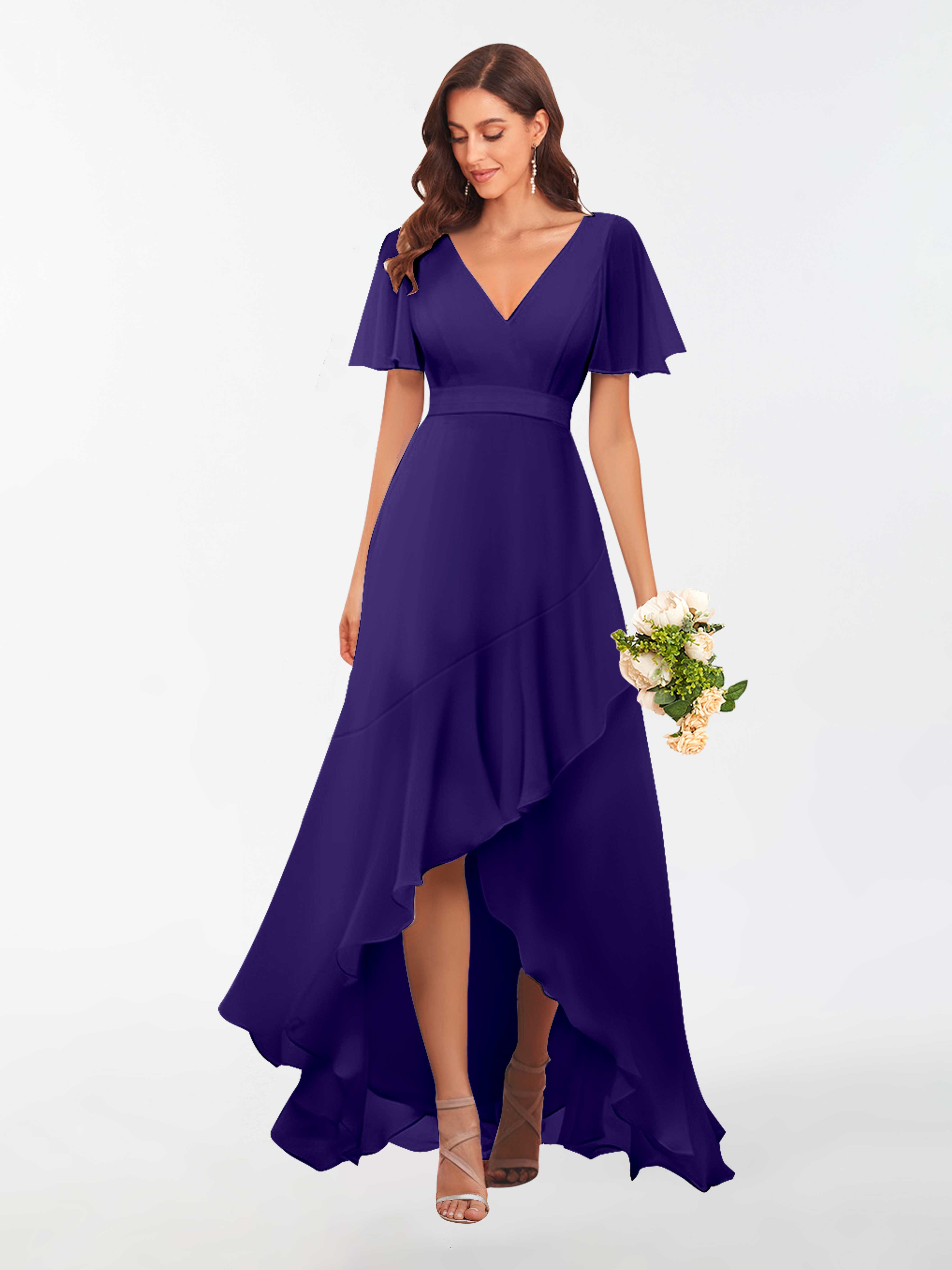 regency purple bridesmaid dresses