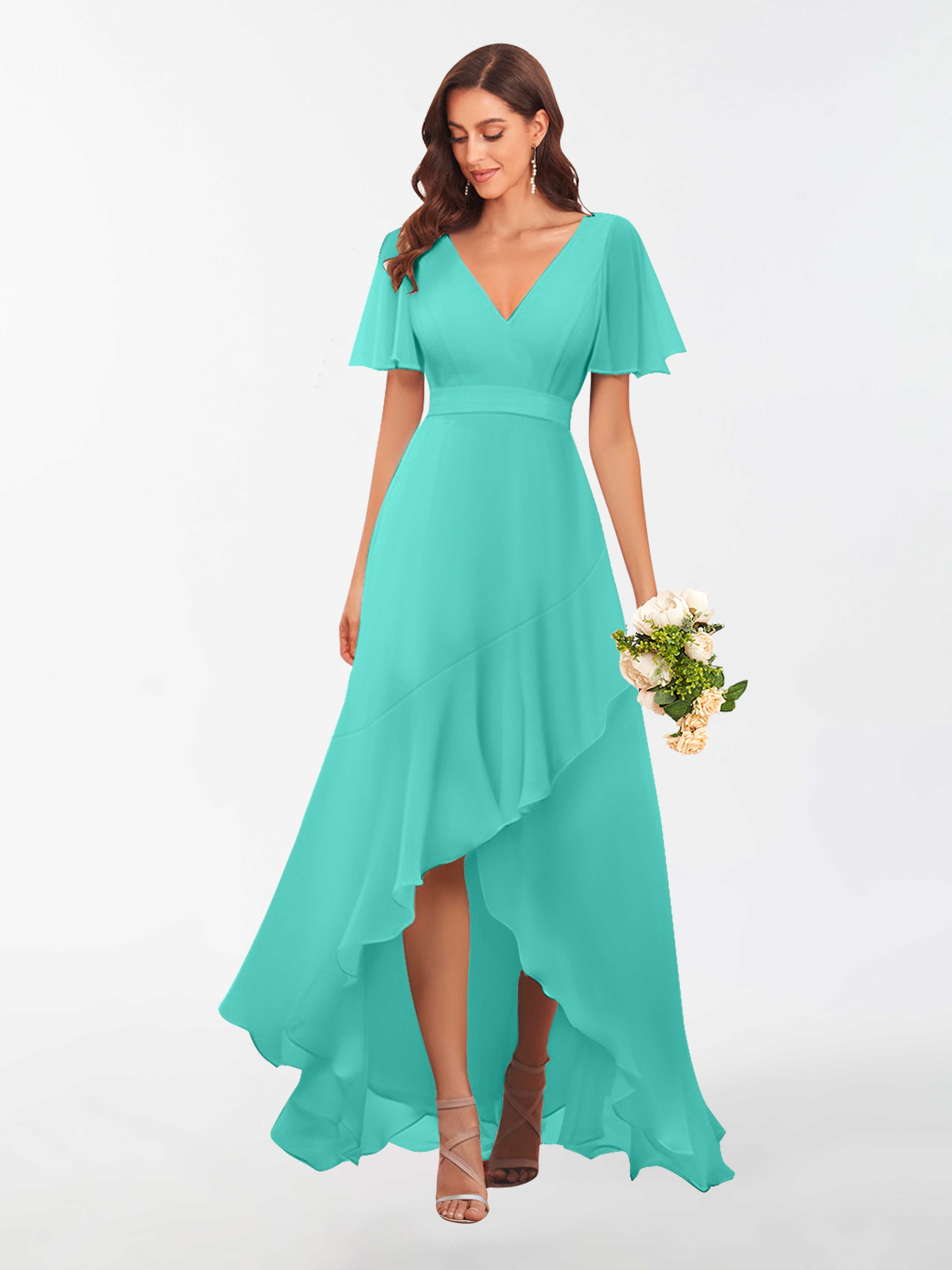 Short Turquoise Bridesmaid Dresses Cheap