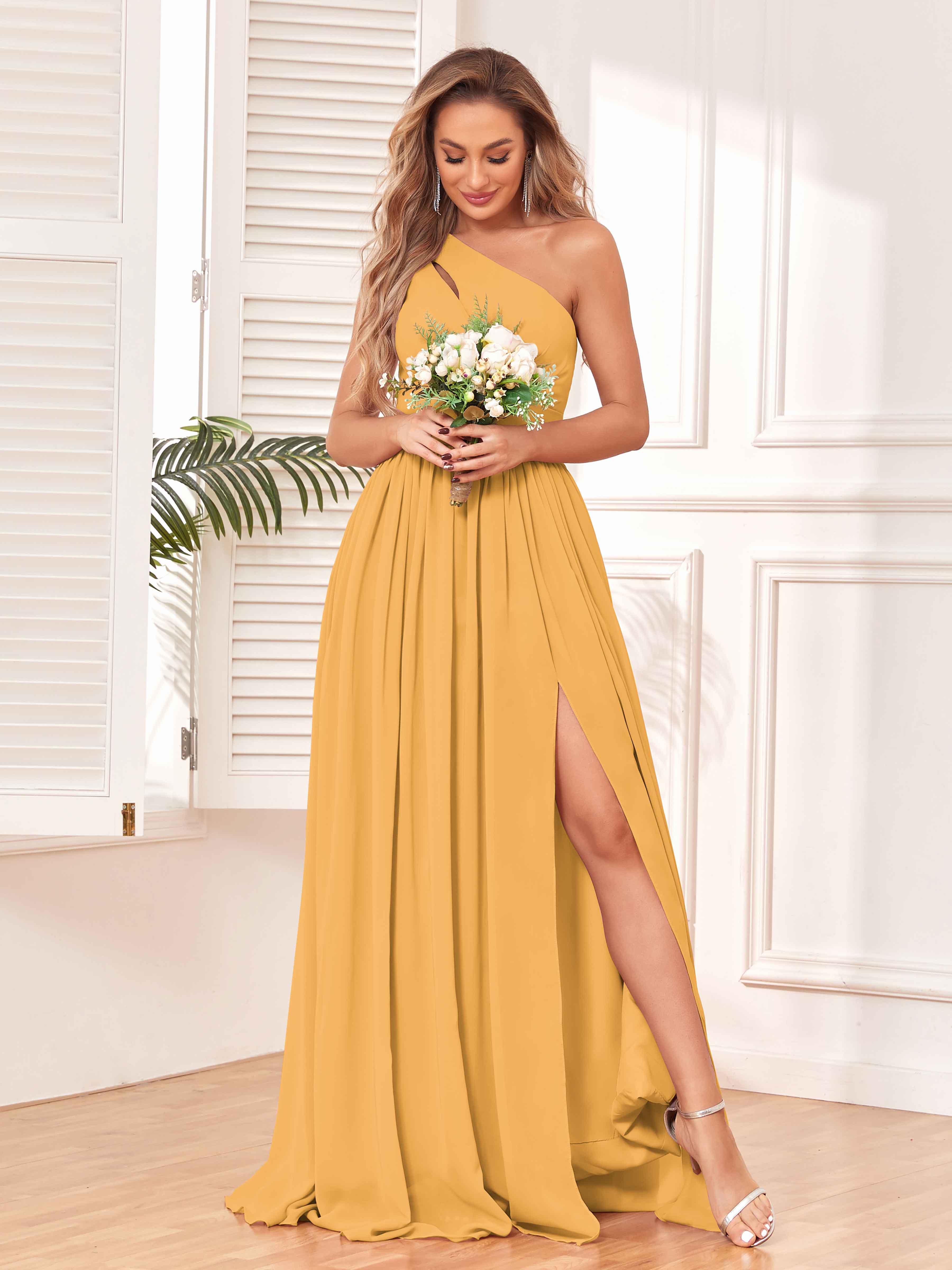 Mustard yellow clearance bridesmaid dresses uk