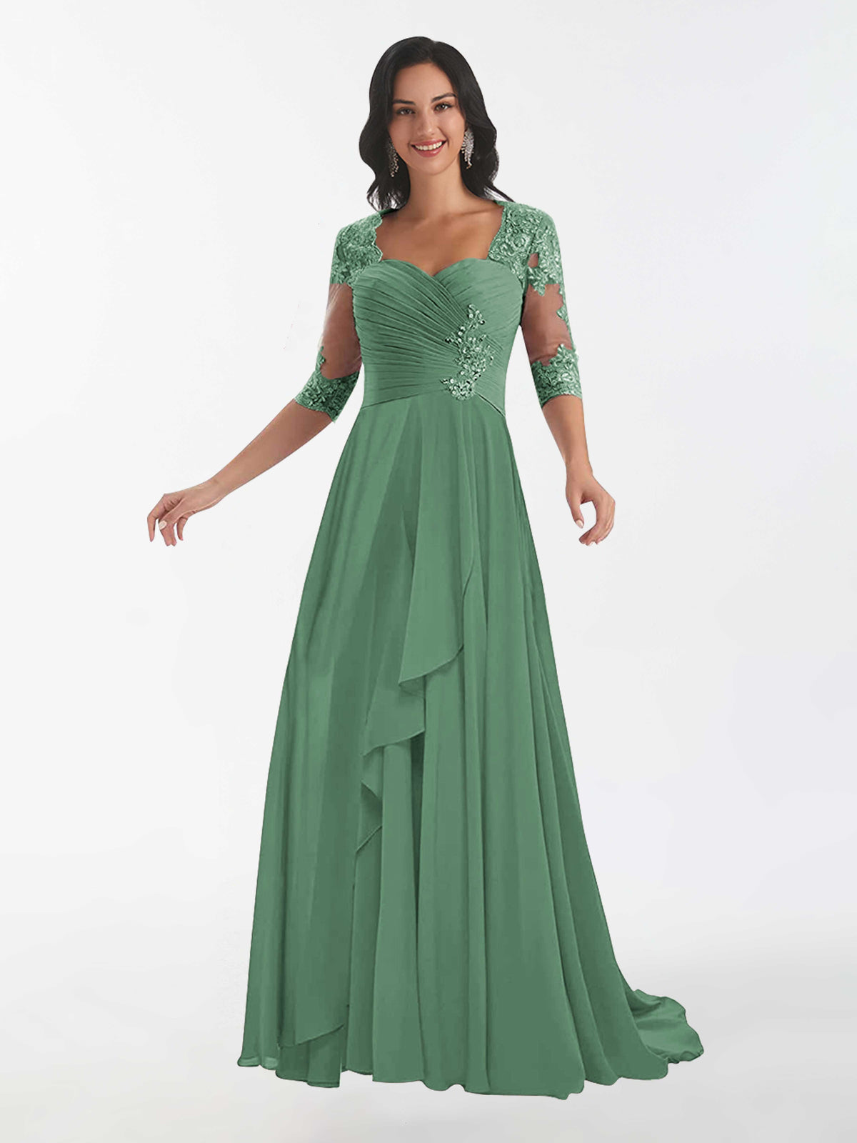 Sunnderly Mother of The Bride Groom Dresses Lace Appliques for Wedding Guest SY28066