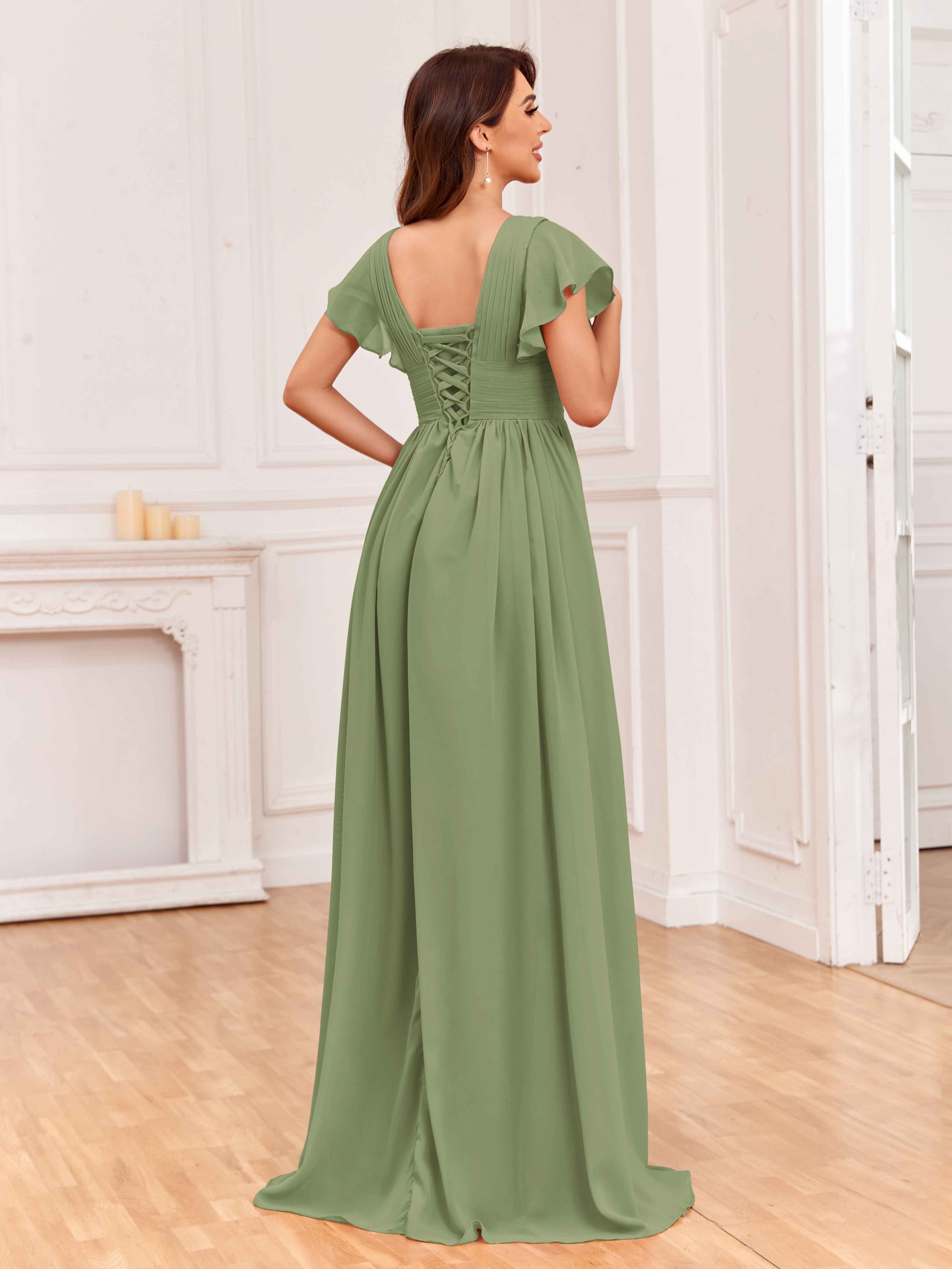 Natalia Chic Empire Ruched Chiffon Bridesmaid Dresses