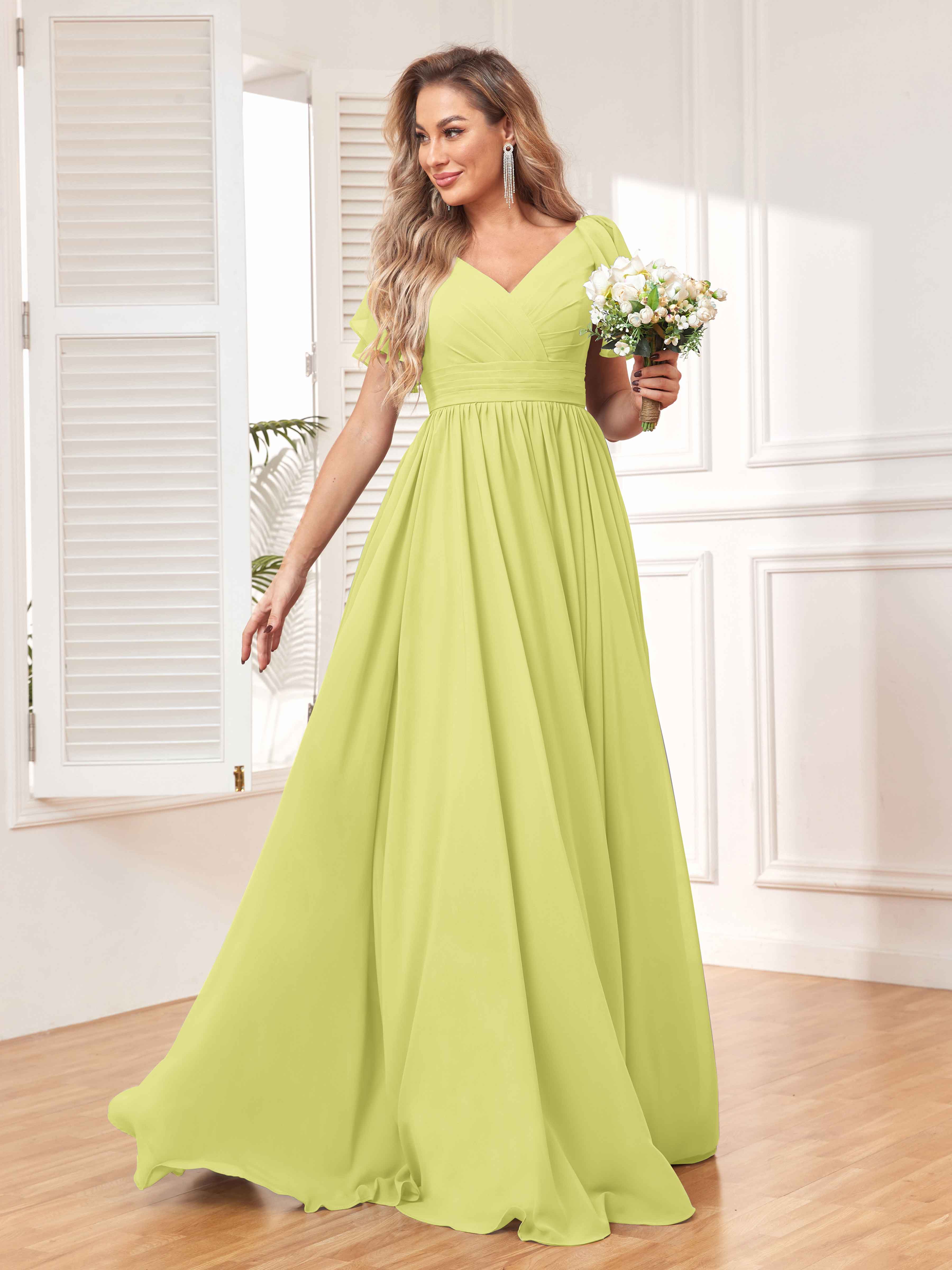 Pleated bridesmaid dresses outlet uk