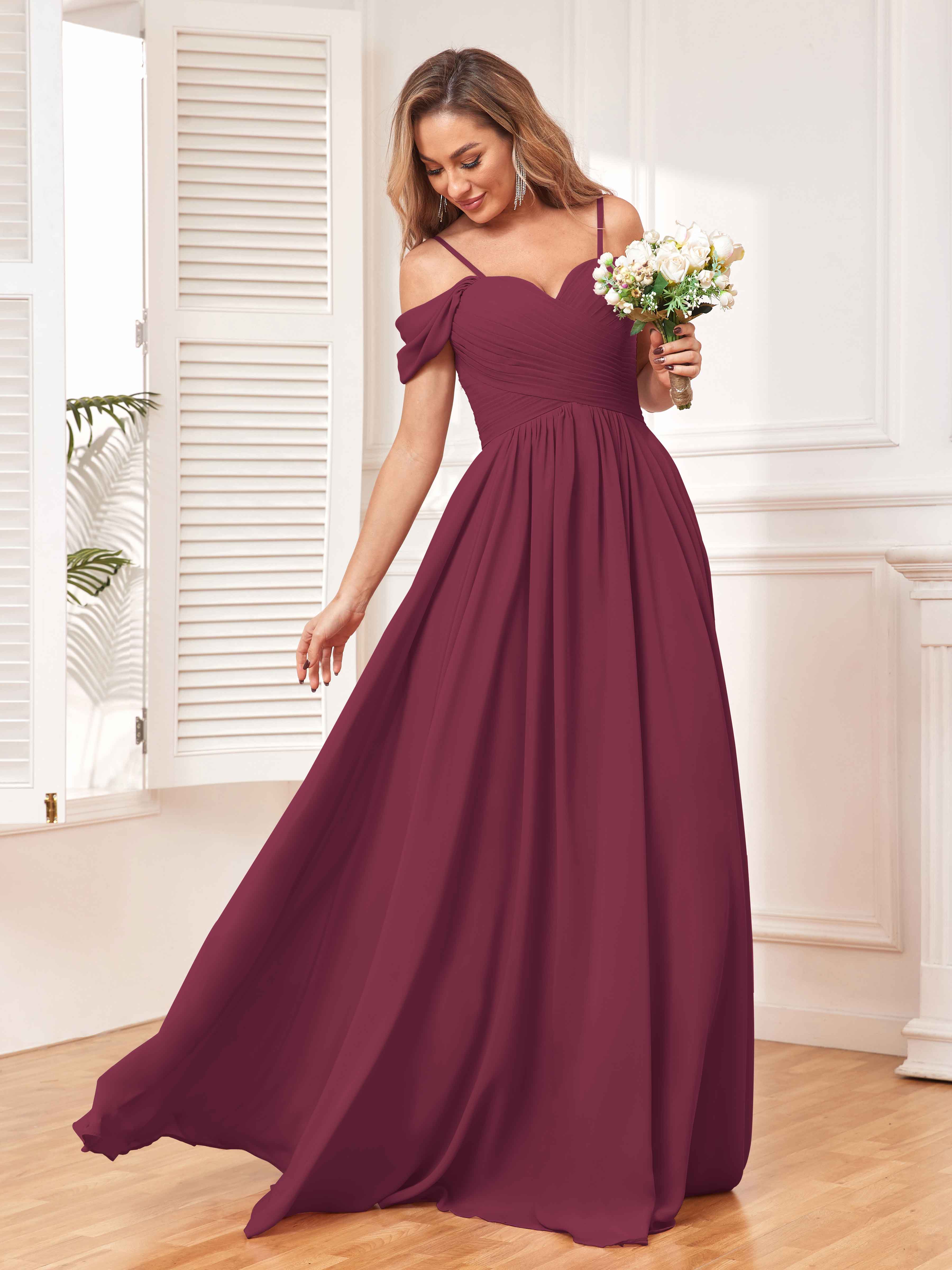 Ruby red bridesmaid dresses 2024 uk