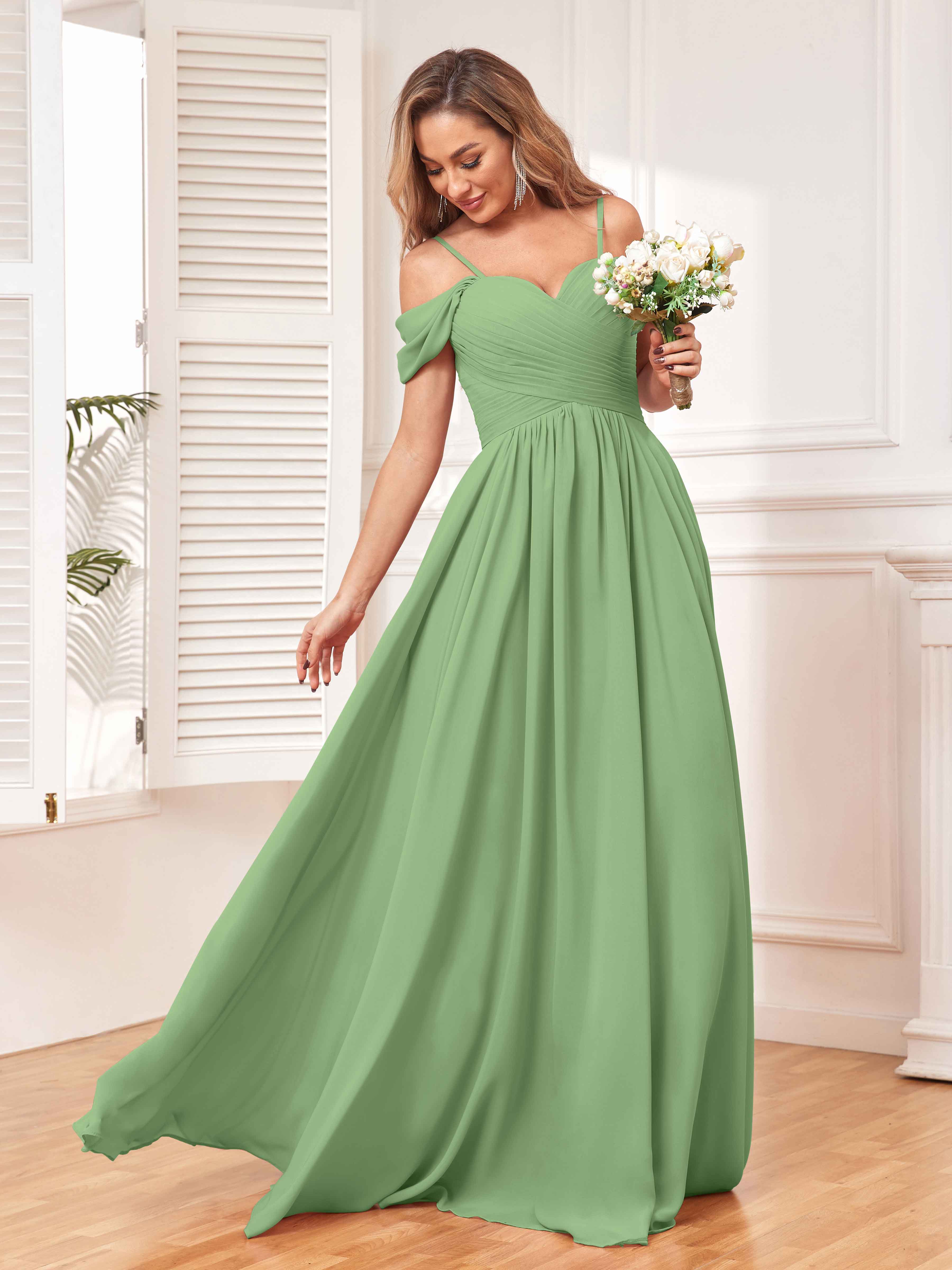 Bridesmaid dresses clearance dusty sage